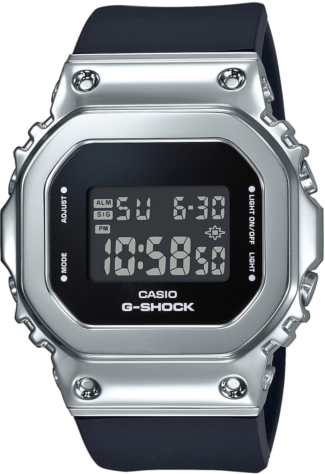 CASIO G-SHOCK Chronograph »GM-S5600-1ER«, Quarzuhr, Armbanduhr, Damen, Herren, digital, bis 20 bar wasserdicht