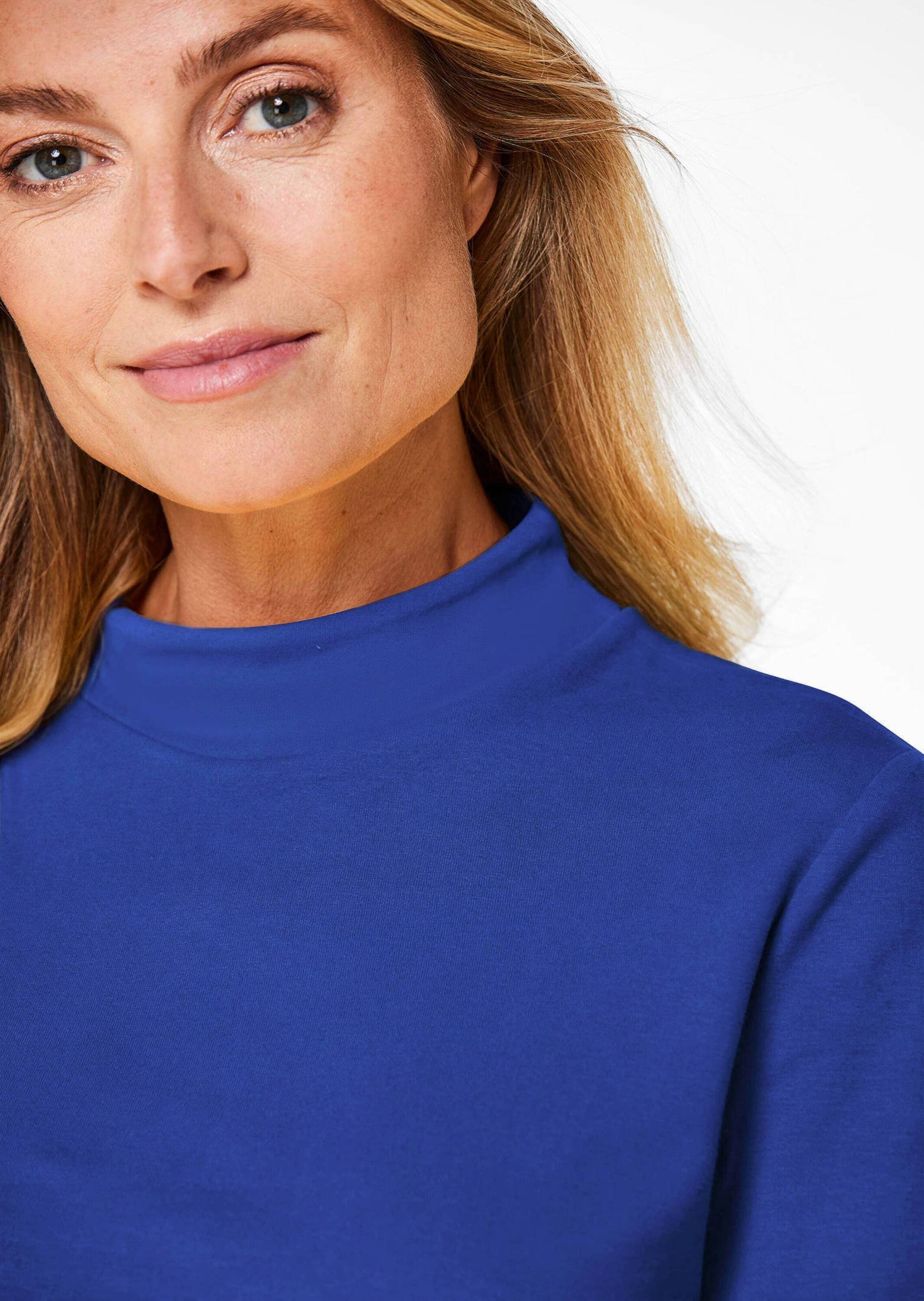 GOLDNER Longpullover »Stehbundshirt Stehkragenshirt mit Langarm«