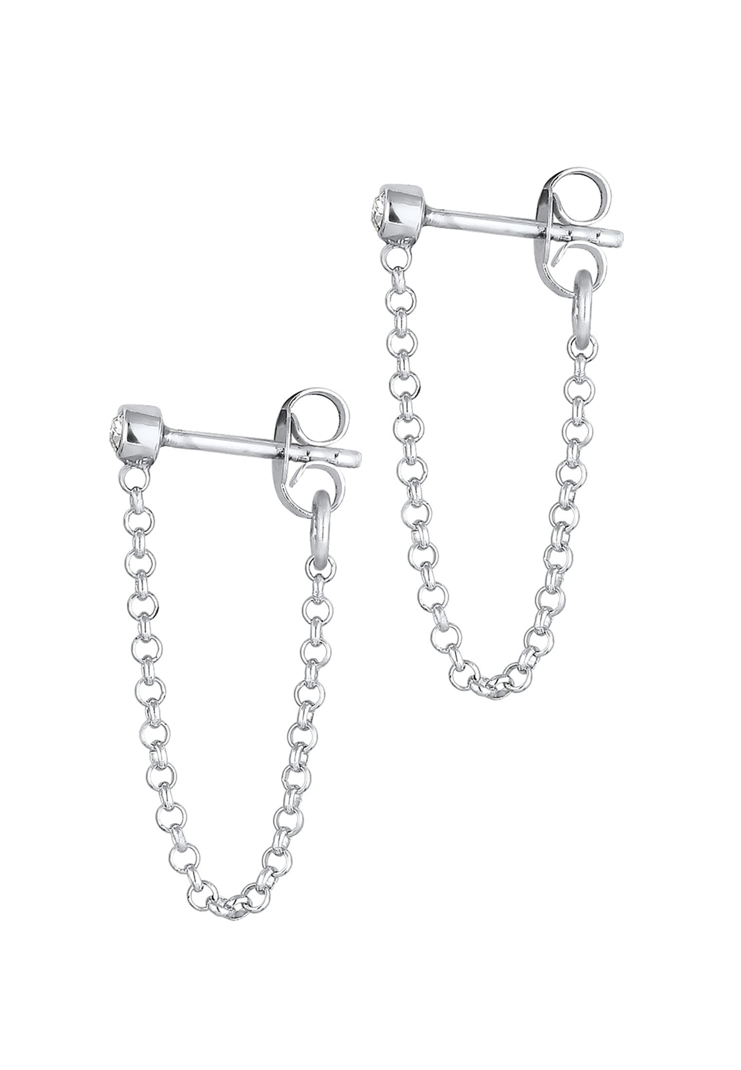 Elli Paar Ohrstecker »Ohrringe Lang Trend Kristalle 925 Silber«