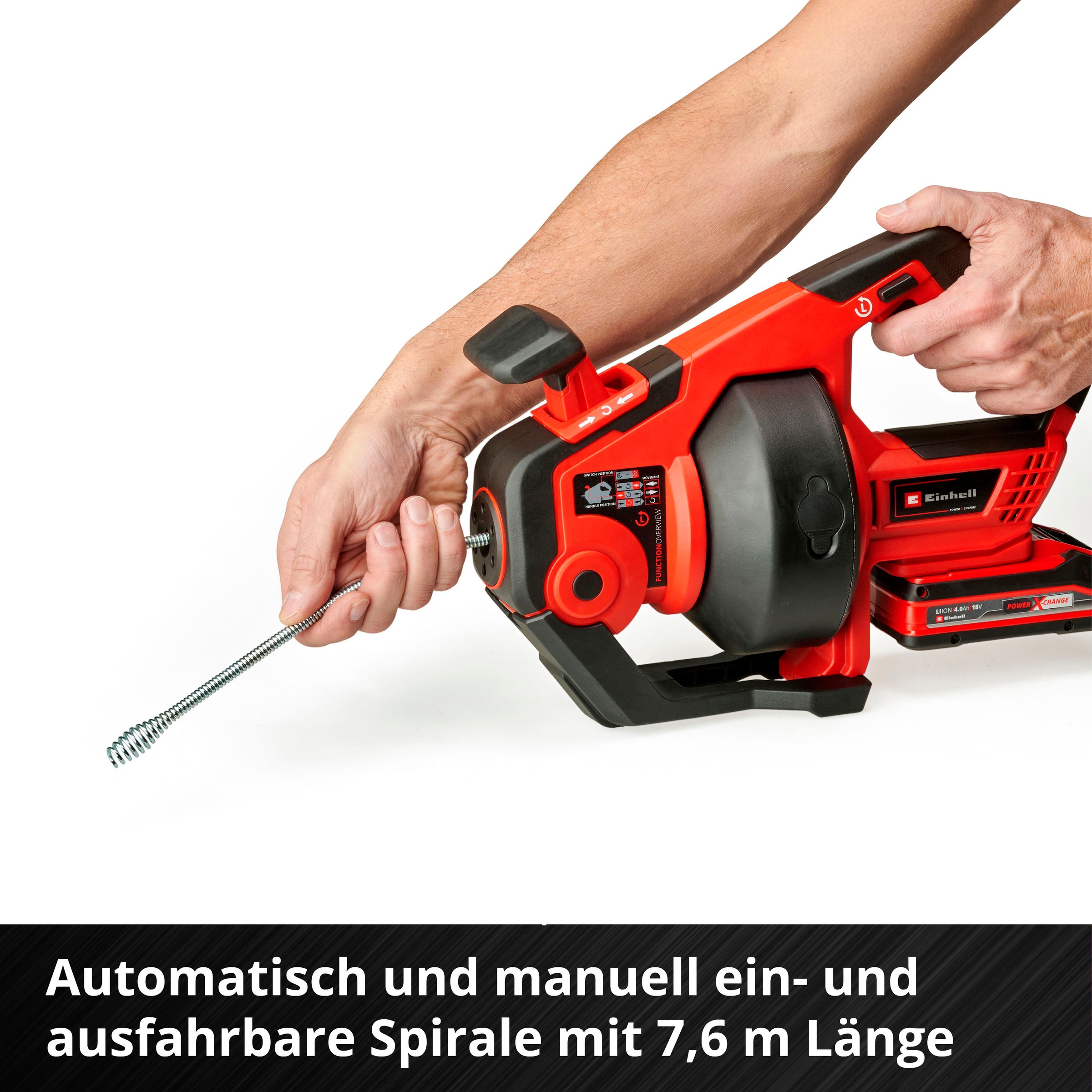 Einhell Rohrreinigungsspirale »Power X-Change  TE-DA 18/760 Li Solo« Power X-Change, ohne Akku und Ladegerät