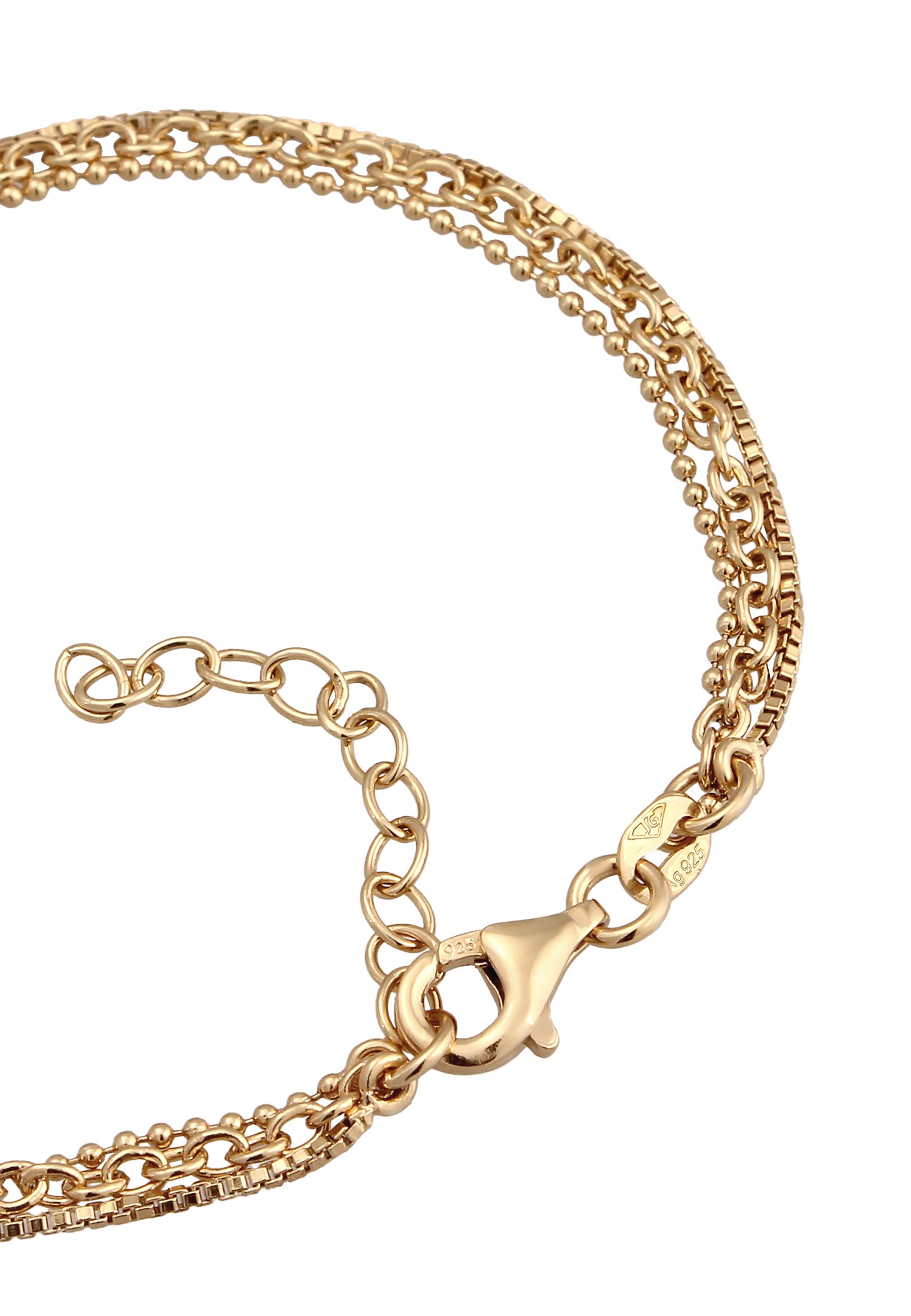 Elli Armkette »Armband Layer Lagenlook 925 Sterling Silber«