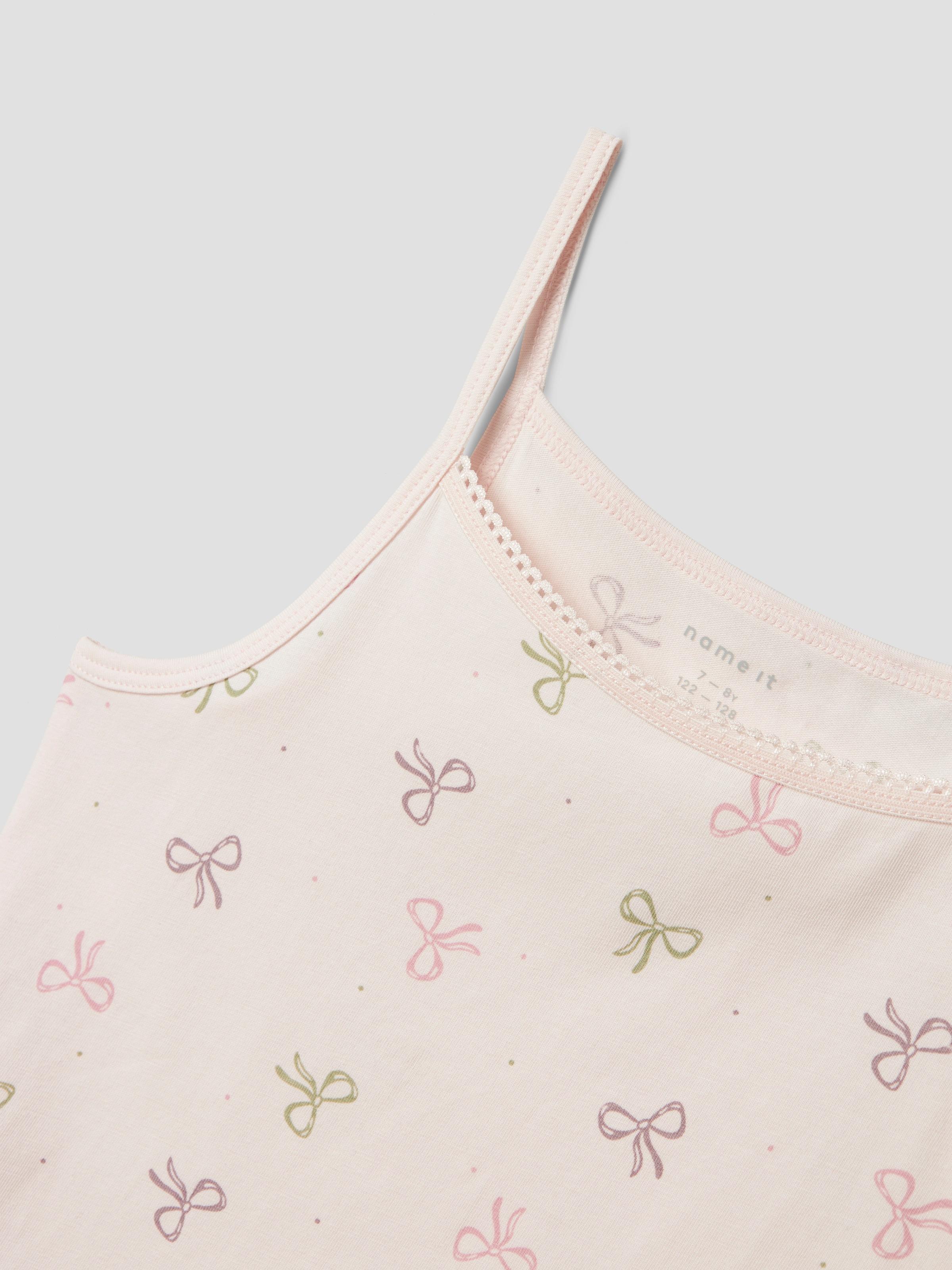 Name It Unterhemd »NKFSTRAP TOP 2P BARELY PINK BOW NOOS«, (Packung, 2 St.)