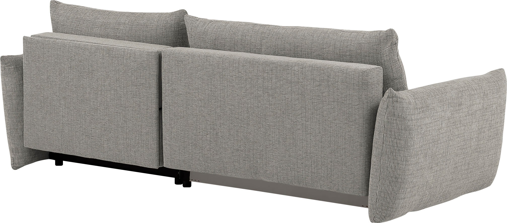INOSIGN Ecksofa »MAVAS Schlafsofa mit Bettkasten, L-Form,«, ca.257/127cm (Liegefläche 212/145 cm), Cord, Chenille, Struktur