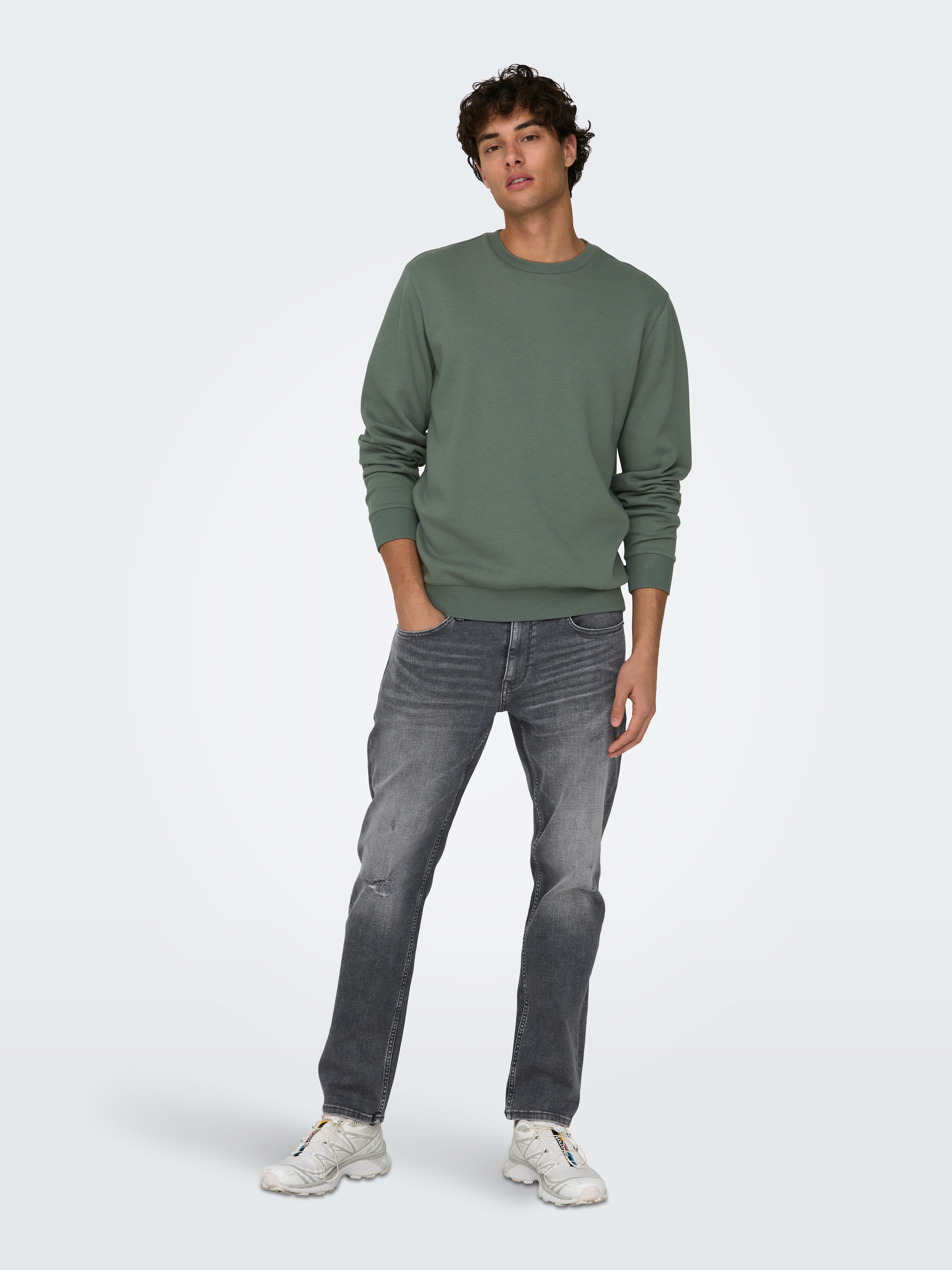 ONLY & SONS Sweatshirt »ONSCERES CREW NECK NOOS«, Baumwollmischung, regular fit

