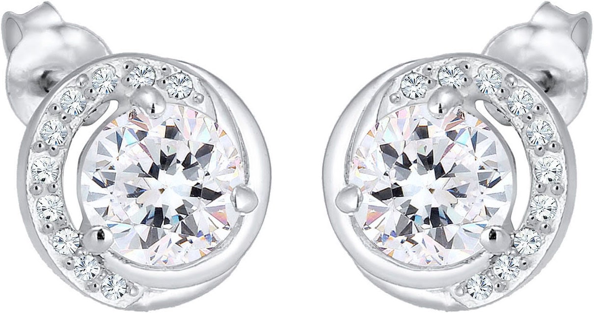 Elli Paar Ohrstecker »Schmuck Geschenk Silber 925 Ohrringe, 0309211818«, mit Glasstein