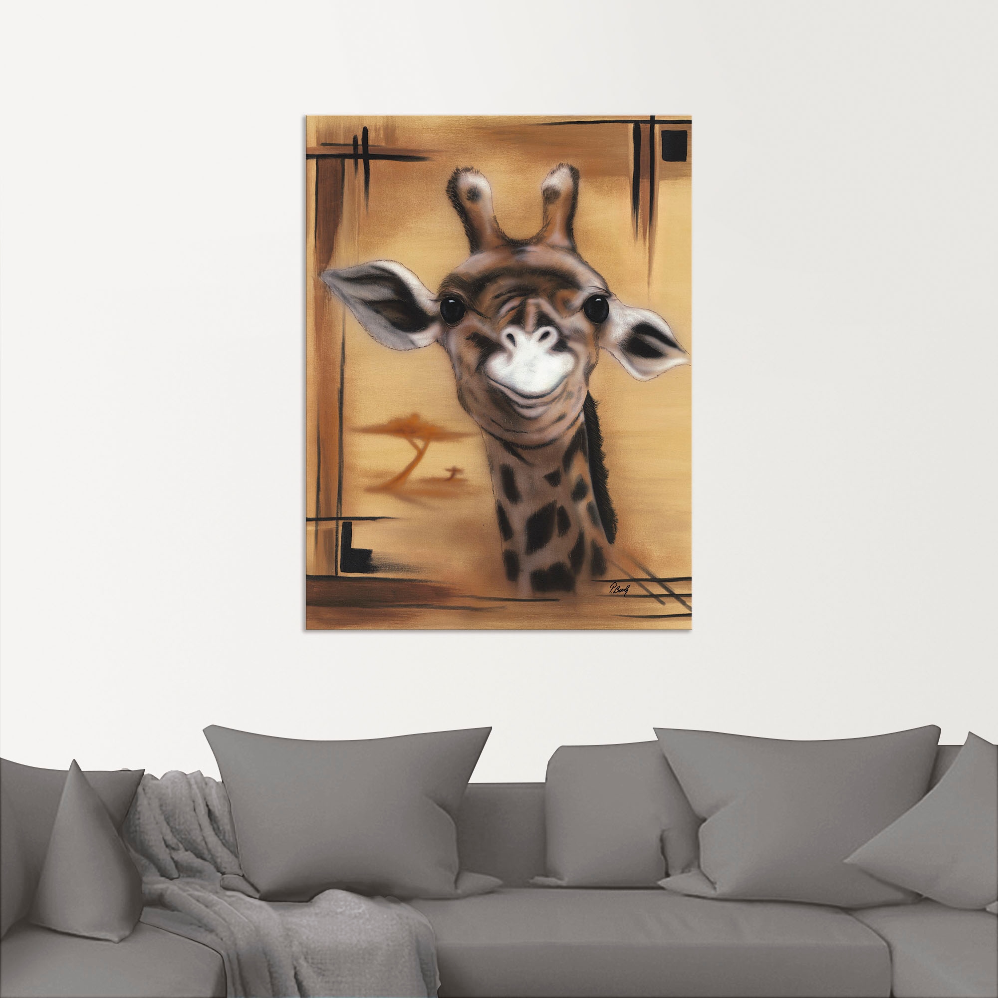 Artland Wandbild »Giraffe«, als in oder bestellen St.), versch. Größen Poster Wandaufkleber Alubild, Bilder, bequem Leinwandbild, Giraffen (1