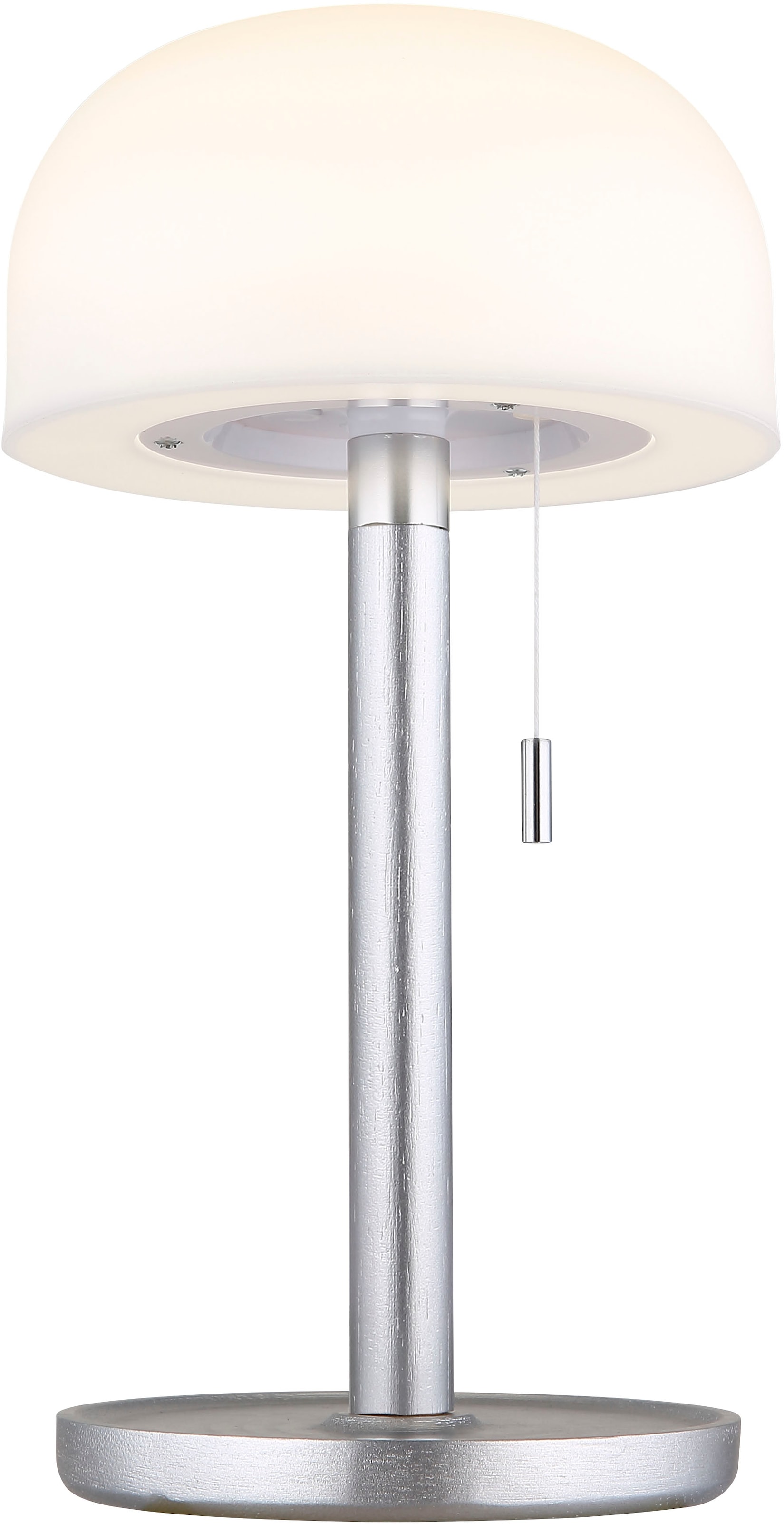 GLOBO LIGHTING LED Tischleuchte »NORMAN« LED-Modul 1 Stk. warmweiß - kaltweiß Akkutischleuchte auch für draußen, Zugschalter Kordel, Akkulampe