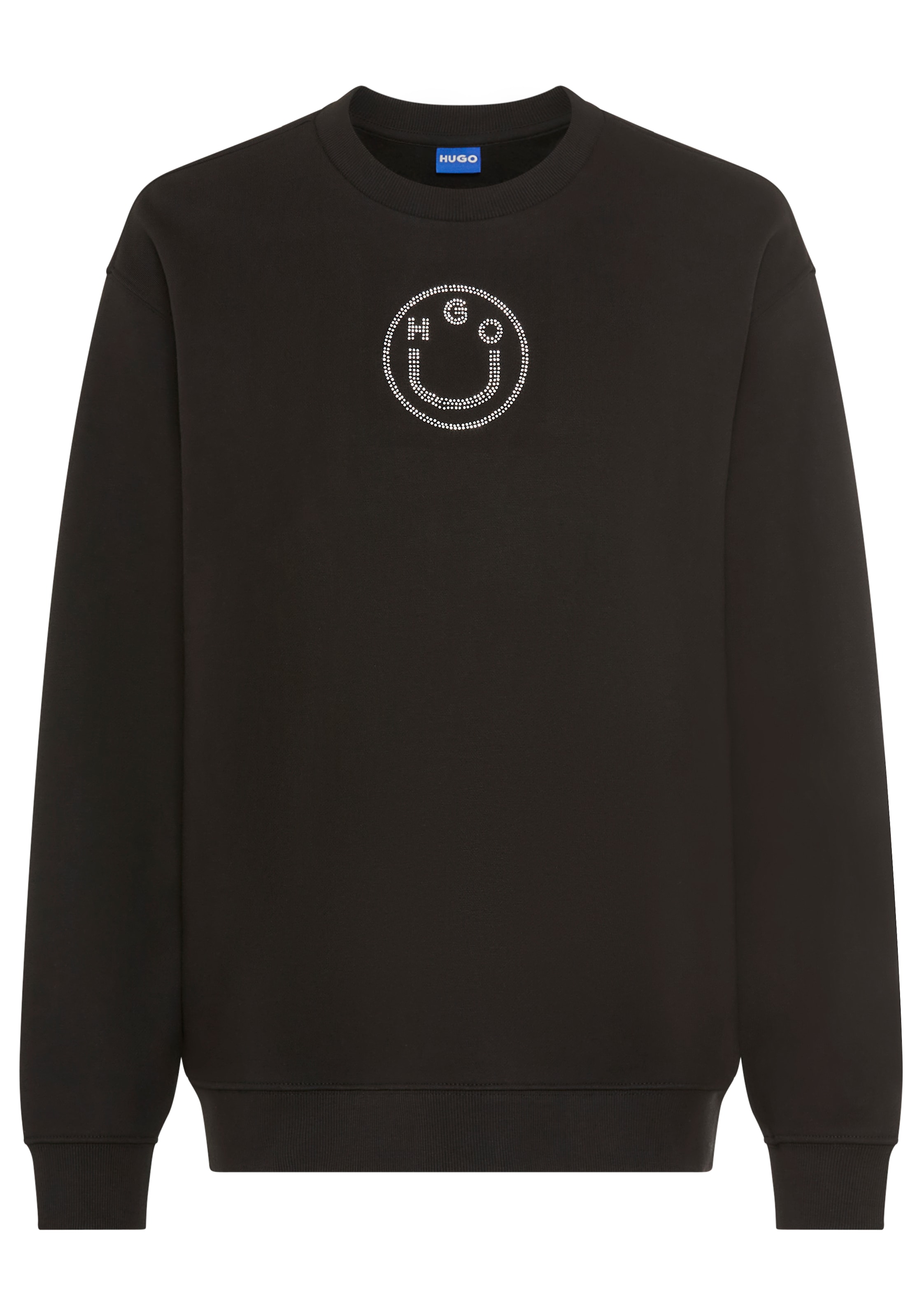 HUGO Blue Sweatshirt »Classic Crew«, Relaxed Fit, mit Strass-Steinen
