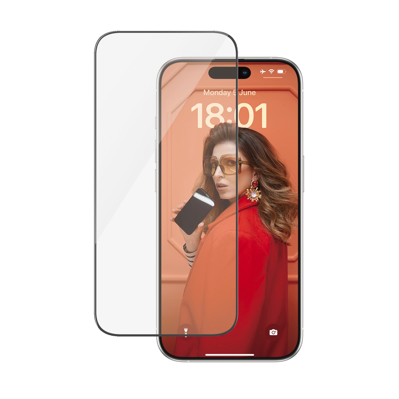 PanzerGlass Displayschutzglas »Ultra-Wide Fit Screen Protector für iPhone 15 Pro«, für Apple iPhone 15 Pro, Displayschutzfolie, Schutzfolie, Bildschirmschutz, kratz- & stoßfest