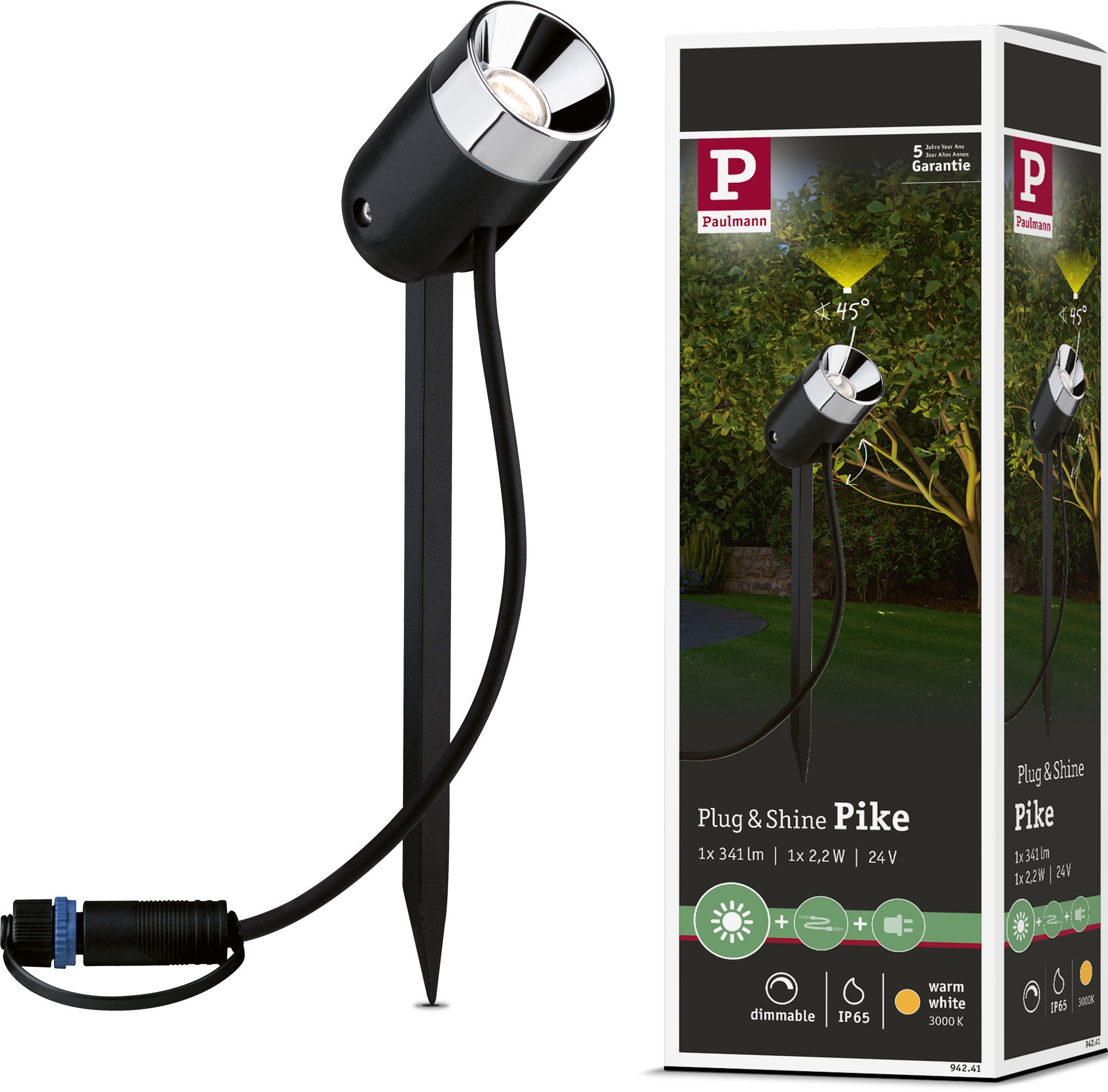 LED Gartenstrahler »Plug & Shine«, 1 flammig, Leuchtmittel LED-Modul | LED fest...