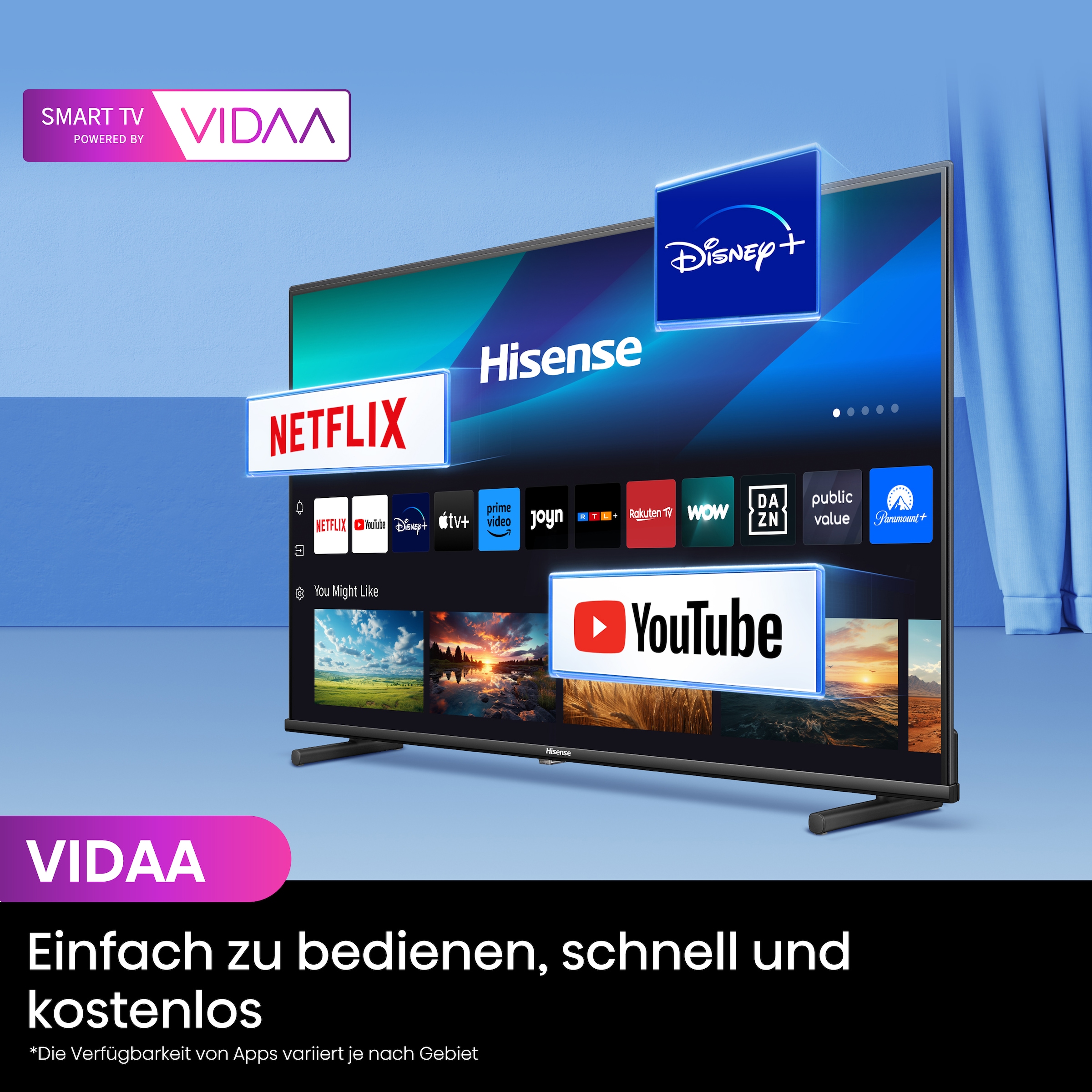 Hisense LED-Fernseher »32A5NQ«, 80 cm/32 Zoll, HD, Smart-TV, 2K FHD QLED