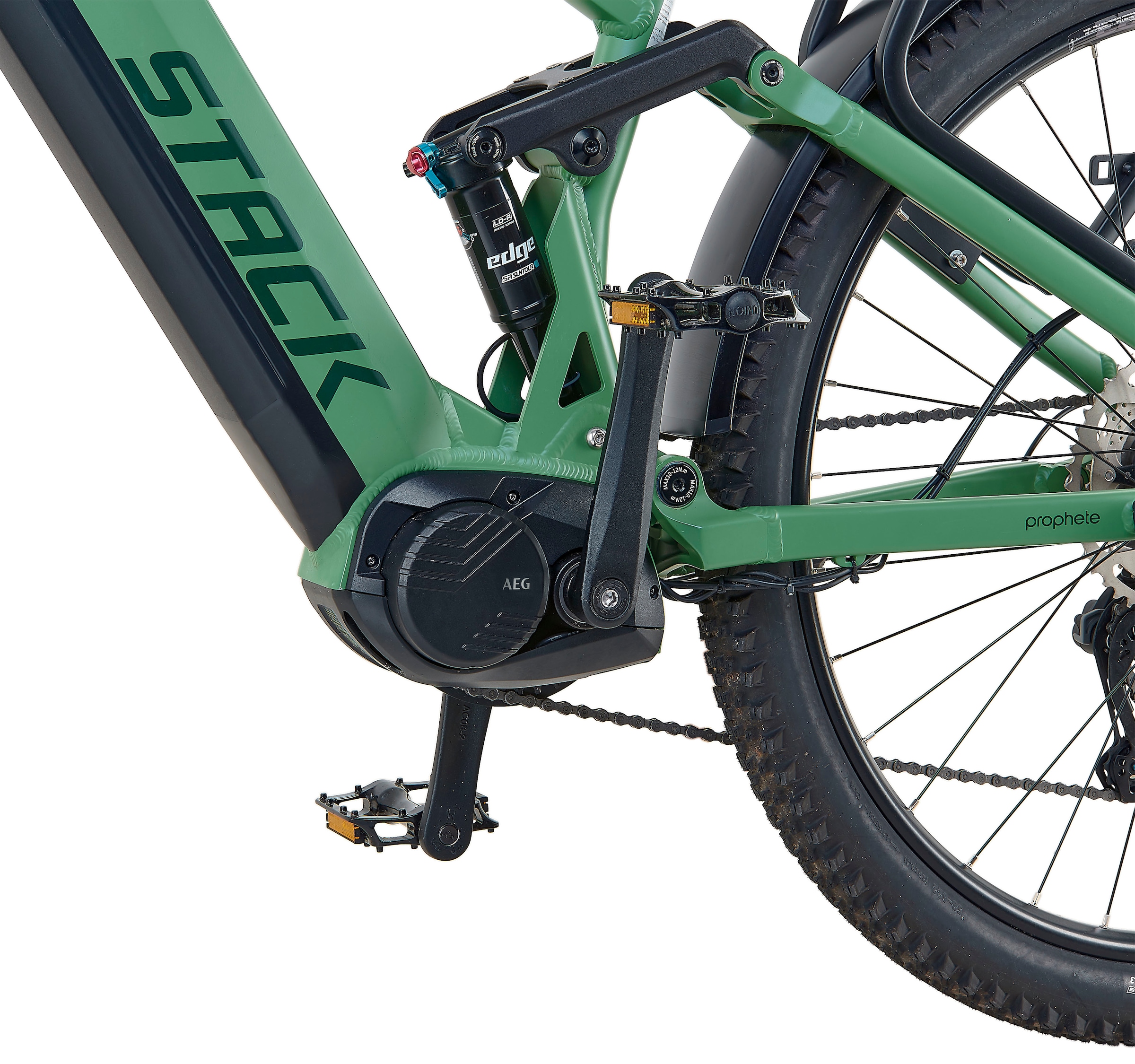 Prophete E-Bike »Stack 5.0«, 10 Gang, Shimano, Mittelmotor 250 W, (Akku-Ladegerät), Pedelec, Elektrofahrrad für Damen u. Herren, MTB