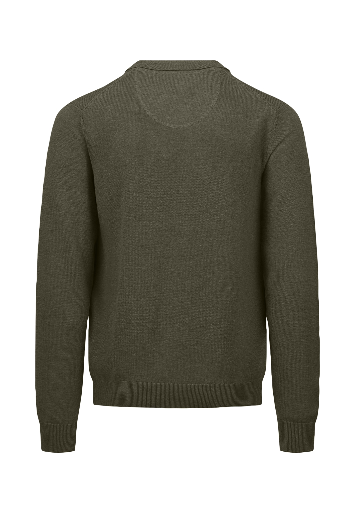 FYNCH-HATTON Strickpullover mit Polokragen und kurzer Knopfleiste