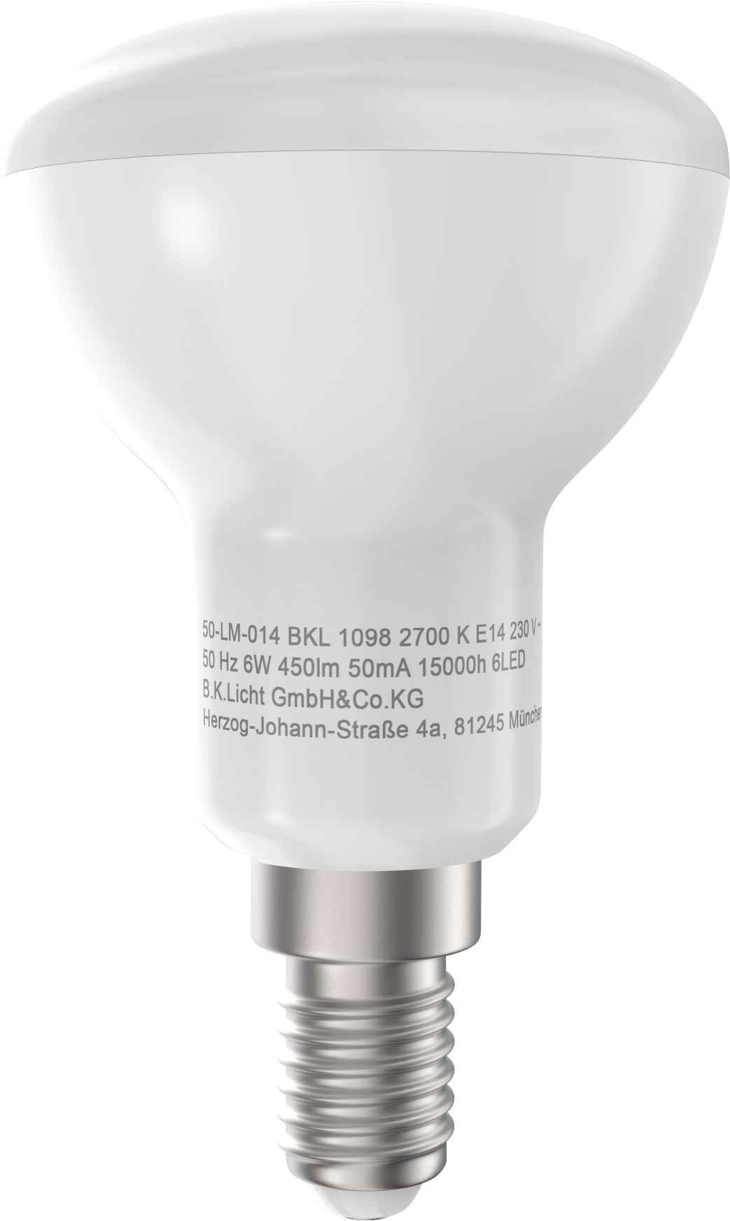 LED-Leuchtmittel, 5 LED-Lampe Rechnung kaufen Watt auf Lumen Warmweiß, Kelvin 2.700 B.K.Licht 6 450 Energiesparlampe St., E14, Glühbirne