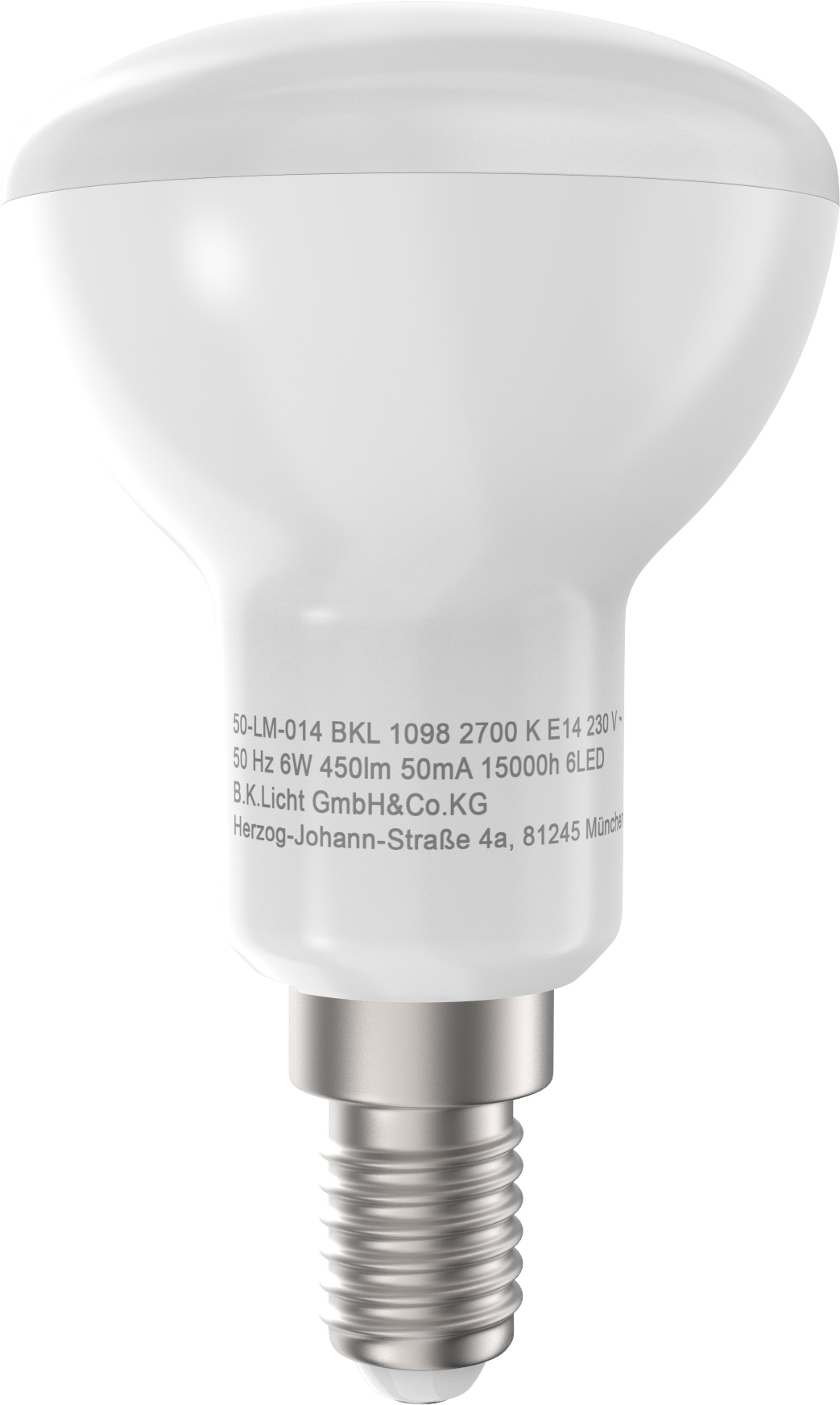 B.K.Licht LED-Leuchtmittel, E14, 5 St., Warmweiß, LED-Lampe Glühbirne 6 Watt 450 Lumen 2.700 Kelvin Energiesparlampe