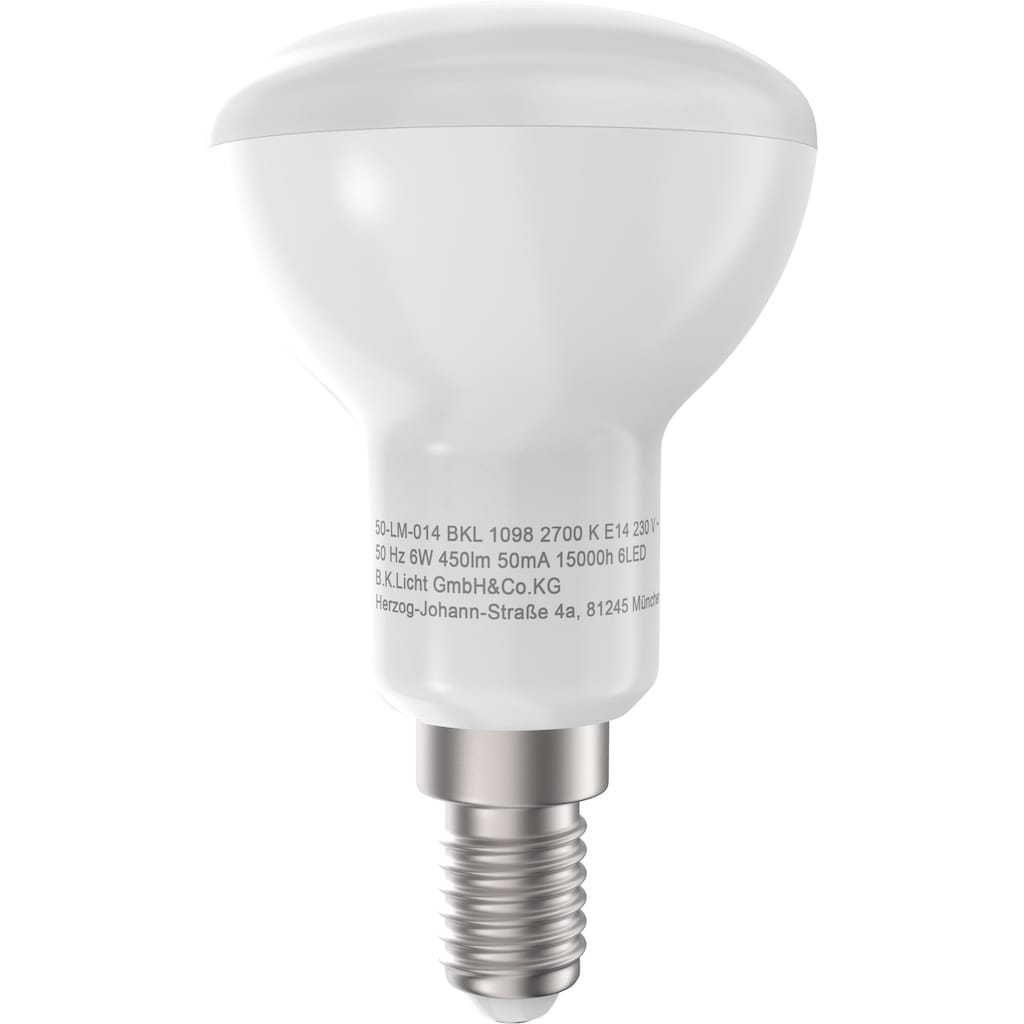 B.K.Licht LED-Leuchtmittel, E14, 5 St., Warmweiß