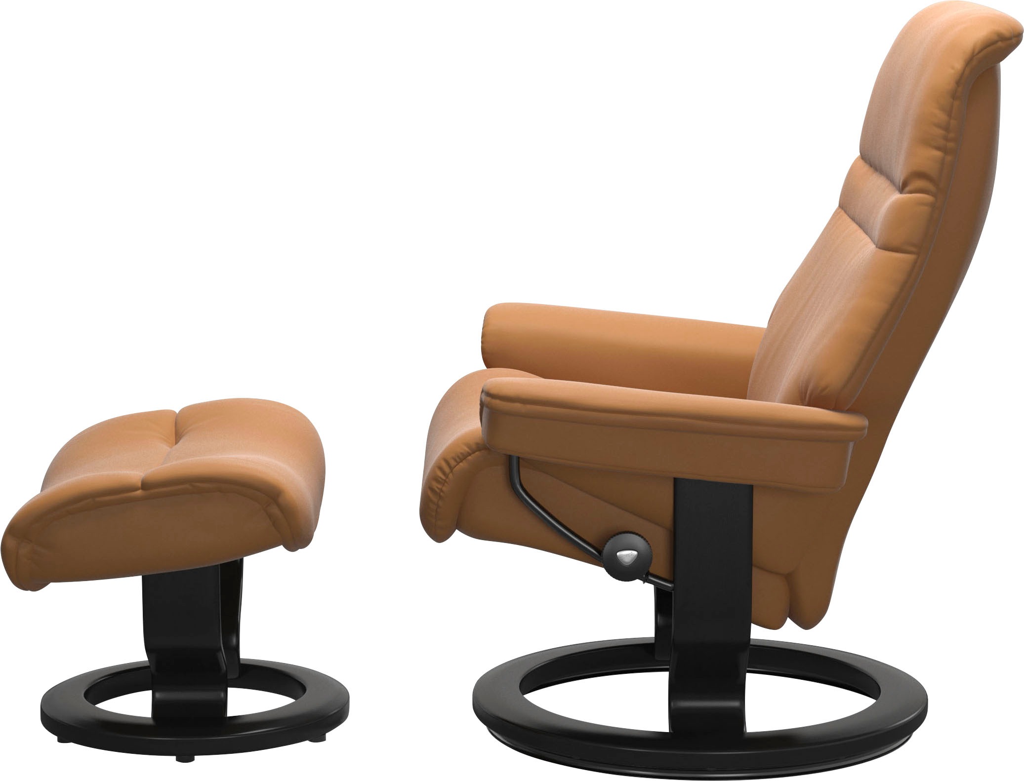 Stressless® Relaxsessel »Sunrise«, (Set, Relaxsessel mit Hocker), mit Classic Base, Größe L, Gestell Schwarz