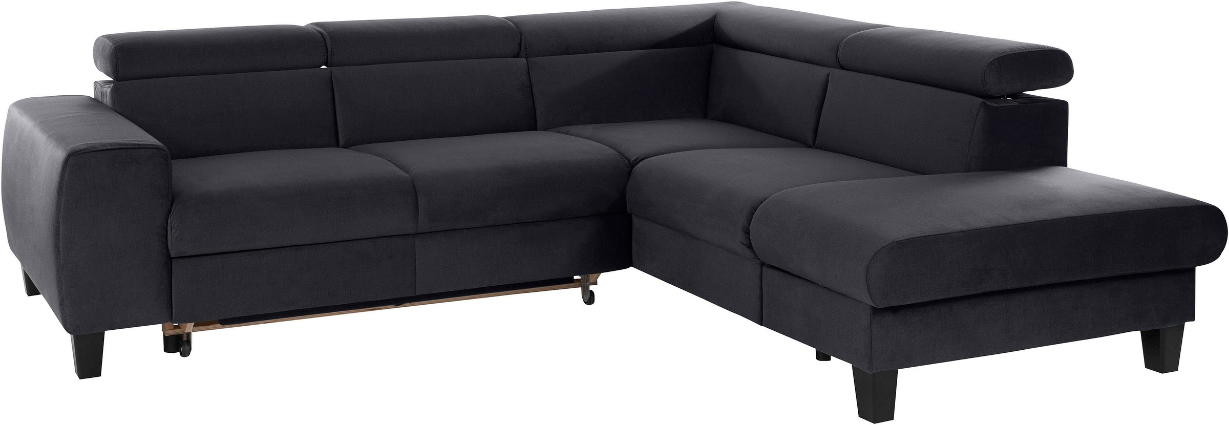 COTTA Polstergarnitur »Morven L-Form«, (Set), Set bestehend aus: Ecksofa mit Kopfteilverstellung & Hocker