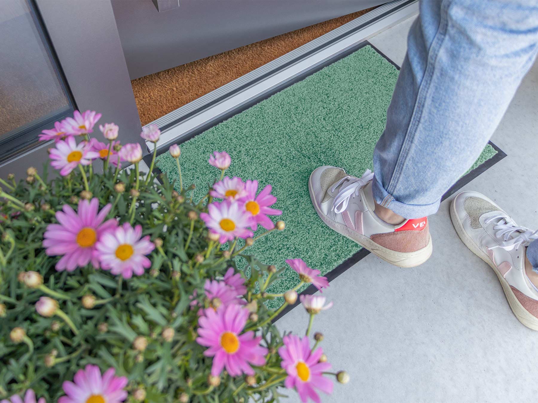 Primaflor-Ideen in Textil Fußmatte »CLEAN, Made in Belgium«, rechteckig, 8,5 mm Höhe, Schmutzfangmatte, große Farbauswahl, waschbar
