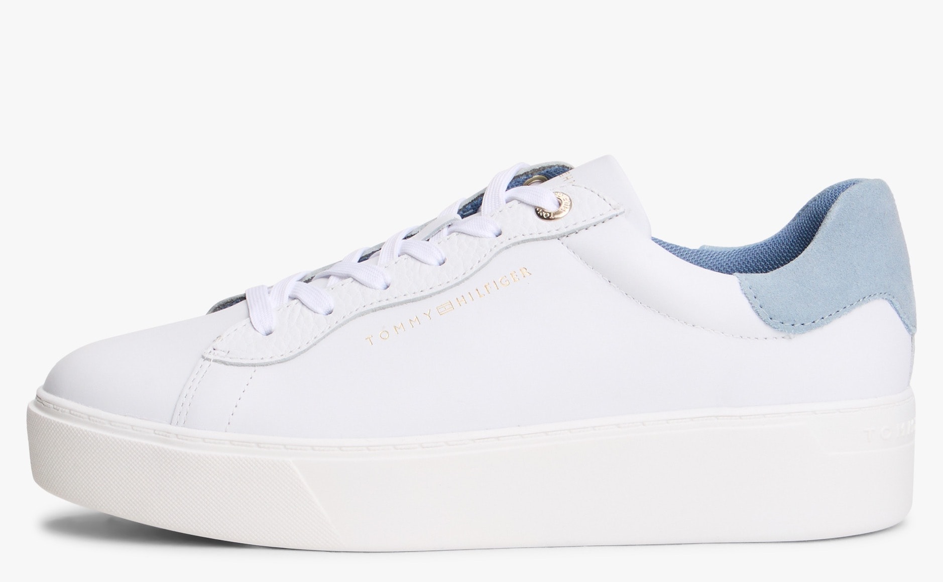 Tommy Hilfiger Plateausneaker »CHIC PLATFORM CUPSOLE SNEAKER«  , Freizeitschuh, Halbschuh, Schnürer mit schönem TH-Logoelement
