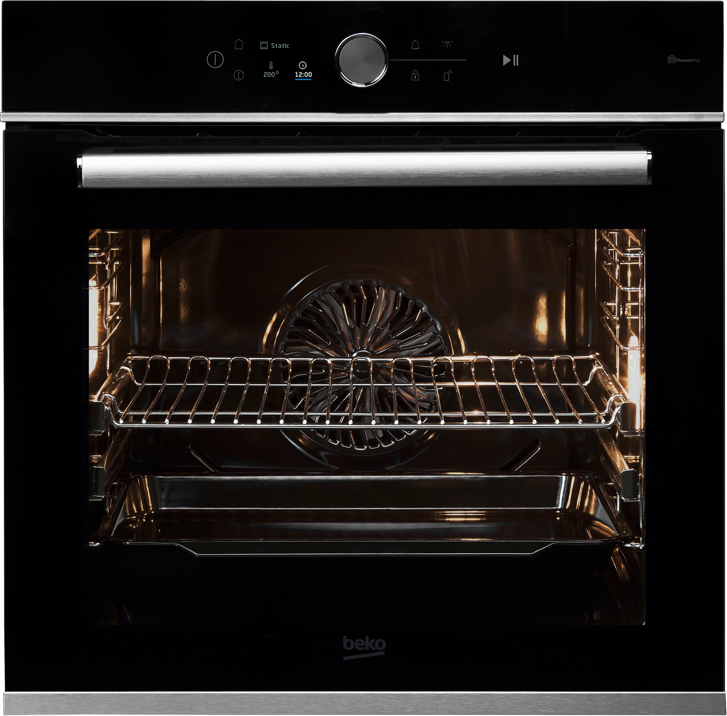 BEKO Pyrolyse Backofen  »BBIM13500XPSW«, mit 2-fach-Teleskopauszug, Pyrolyse-Selbstreinigung