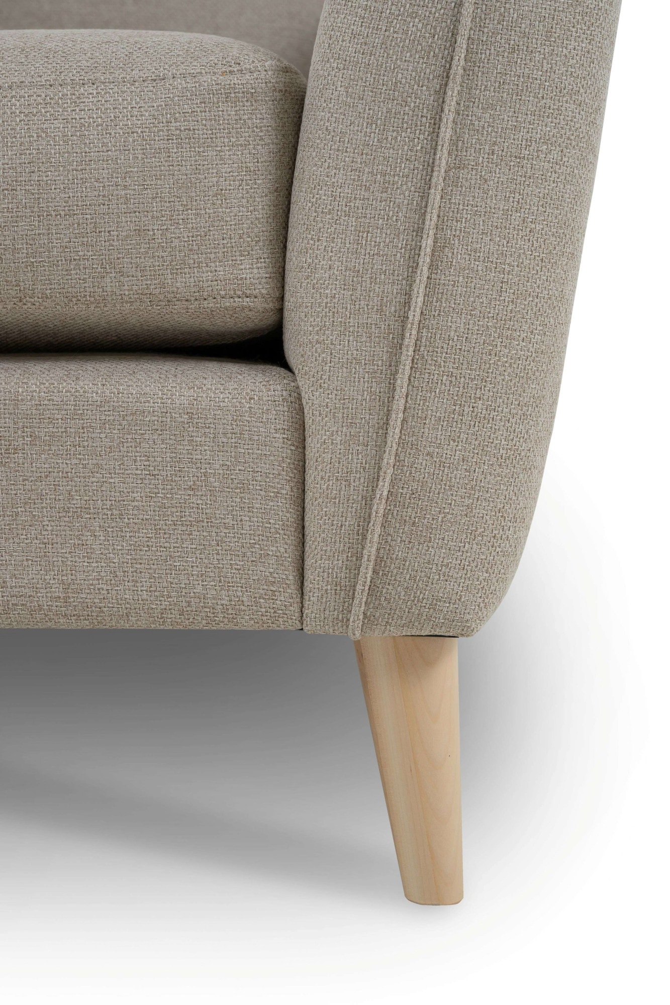 Home affaire Ecksofa »MARSEILLE 278/202 cm, L-Form, Ottom. rechts/links, verschiedene Bezüge«, Massivholzbeine Eiche, Landhausstil, Wellenunterfederung