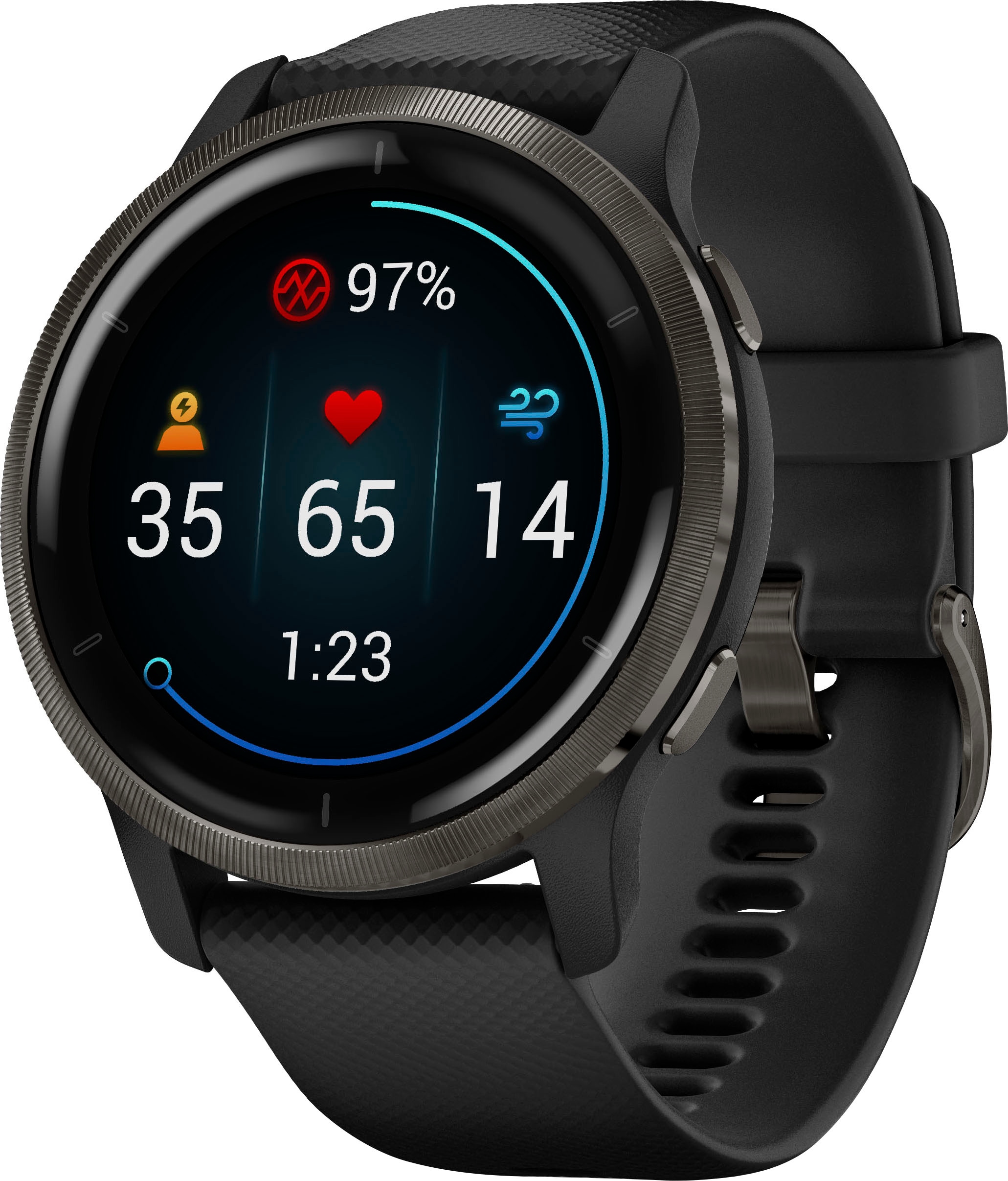 Garmin Smartwatch »Venu 2«, (3,3 cm / 1,3 Zoll), 8 GB, 25 vorinstallierten Sport-Apps)