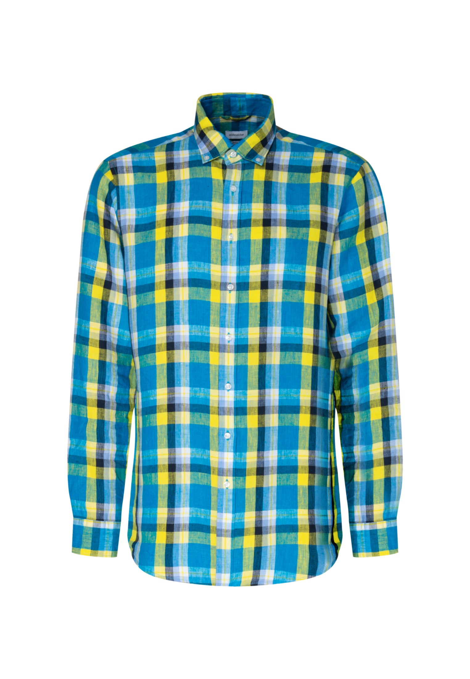 seidensticker Businesshemd »Regular«, Regular Langarm Button-Down-Kragen Karo
