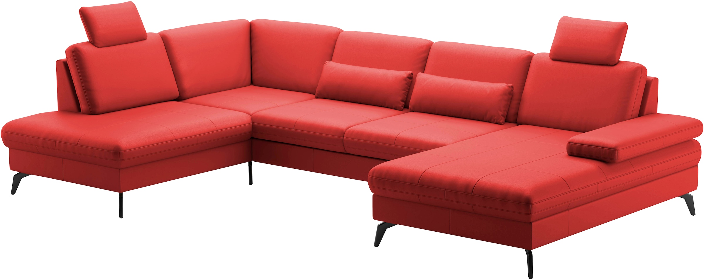 sit&more Wohnlandschaft »Morris U-Form, inkl. Sitztiefenverstellung«, wahlweise mit Armteilverstellung, Bettfunktion & Bettkasten