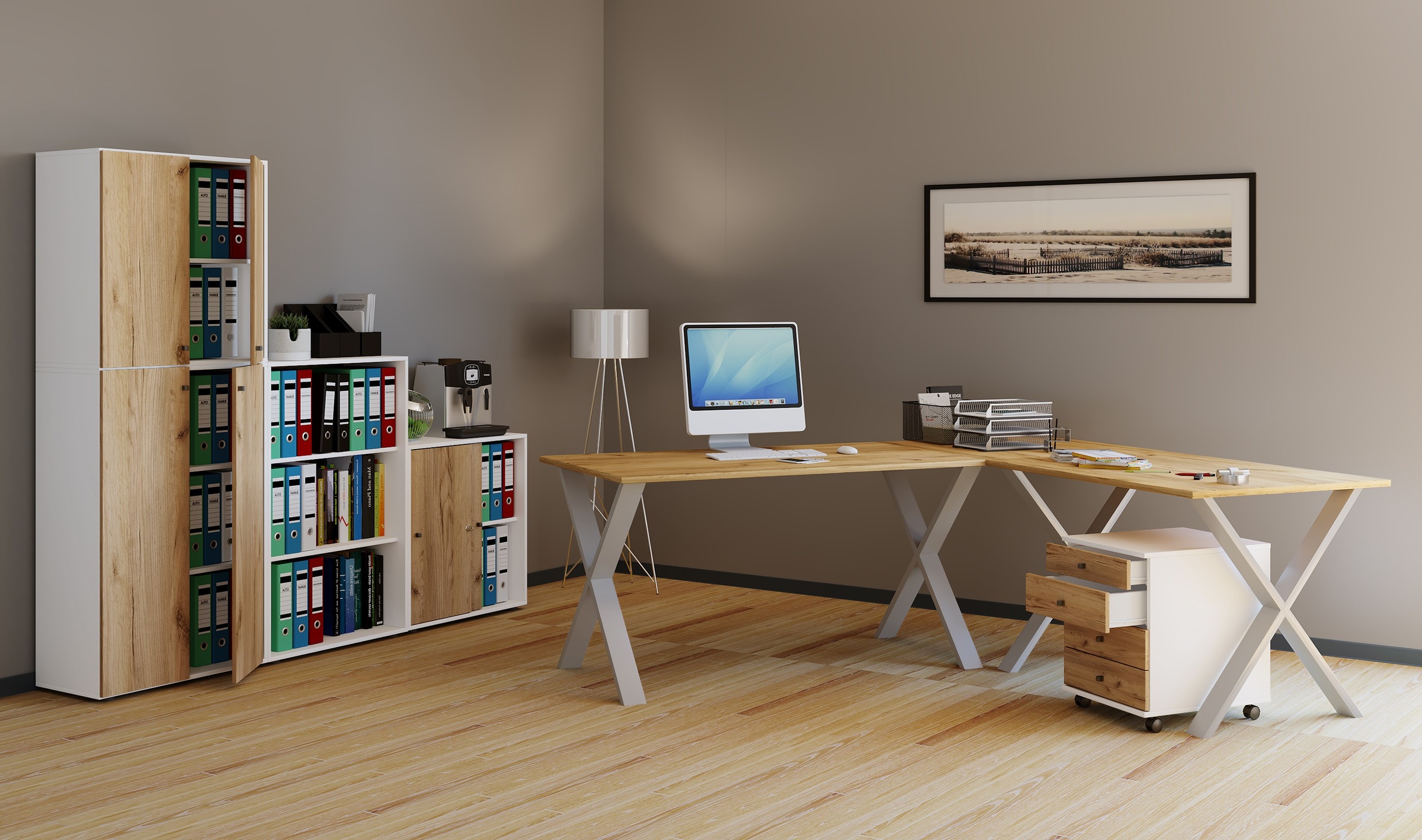 VCM Schreibtisch »Schreibtisch Bürotisch Computertisch 140x50 Lona X« 1 Stk. tlg.