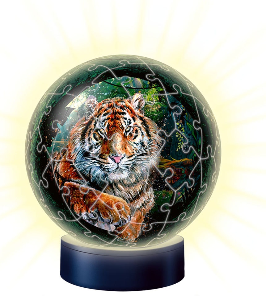 Ravensburger Puzzleball »Nachtlicht Raubkatzen«, mit Leuchtsockel inkl. LEDs; FSC® - schützt Wald - weltweit