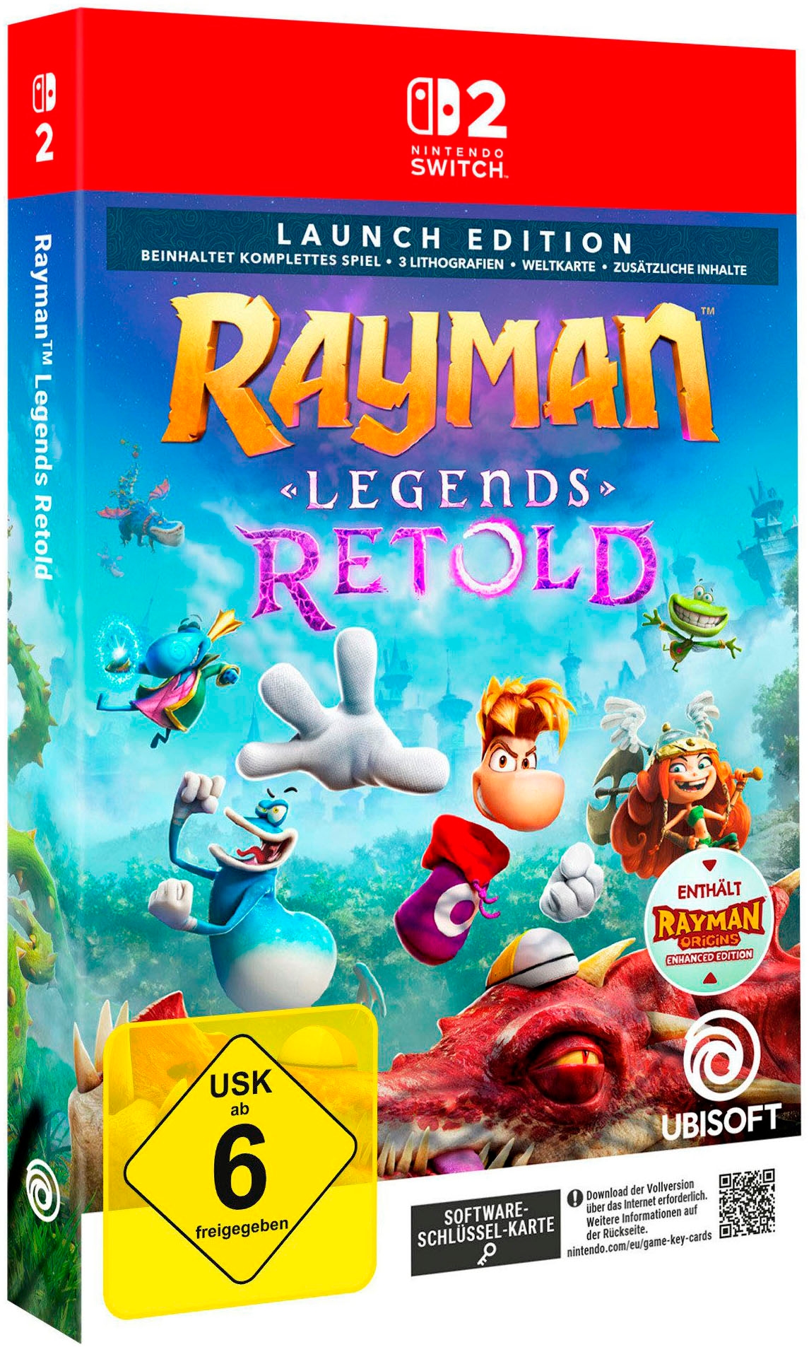 Nintendo Switch 2 Konsolen-Set »Switch 2 + Rayman Legends Retold – Launch Edition (Softwarekarte)« 256 GB