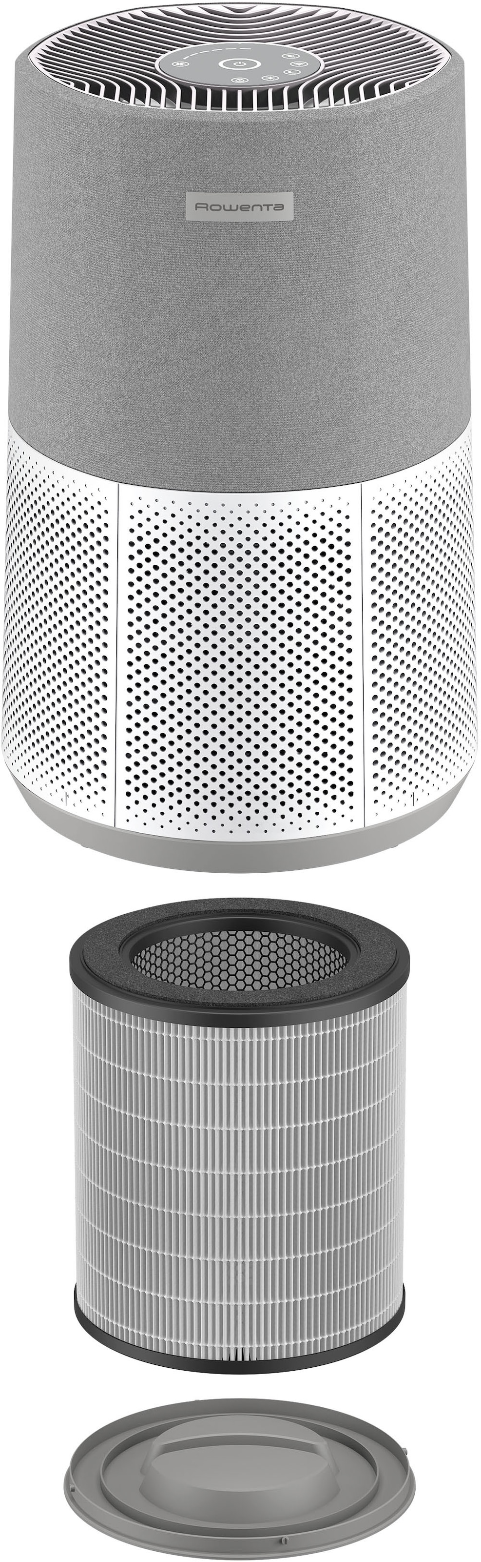 Rowenta Luftreiniger »PU2840 Pure Air City«, für 20 m² Räume, 360° HEPA-Filtration, App, 3 Filterstufen, 38 dB(A), Textil-Finish