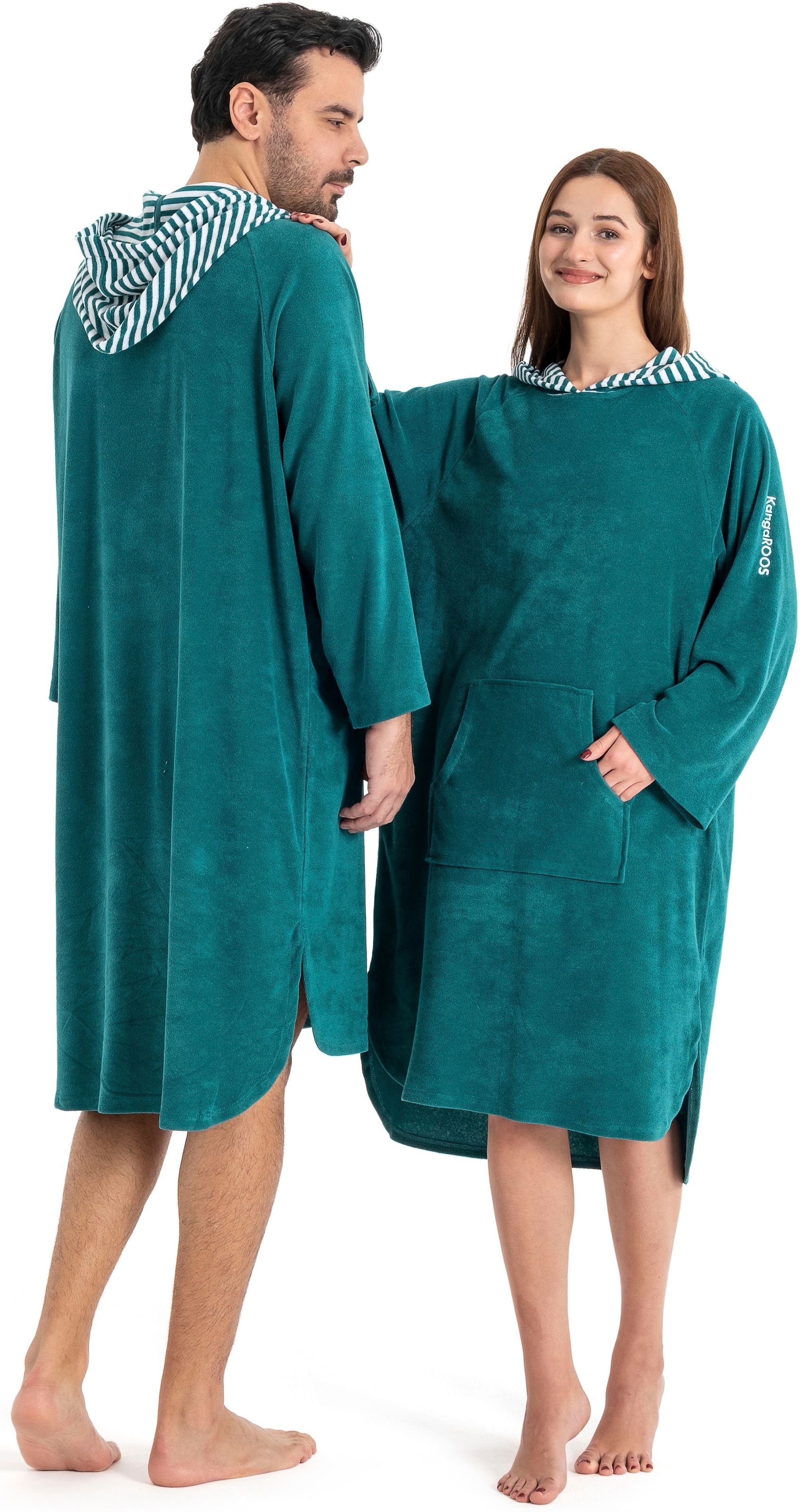 KangaROOS Badeponcho »Dalia Surfponcho, ideal für Sauna, Spa & im Urlaub« 1 Stk. weich, Uni-Farben mit Streifen, leicht, Unisex, für Damen und Herren