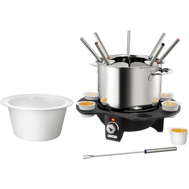 Unold Elektro-Fondue »Élégance 48645«, mit sechs Saucen-Töpfchen mit 3  Jahren XXL Garantie