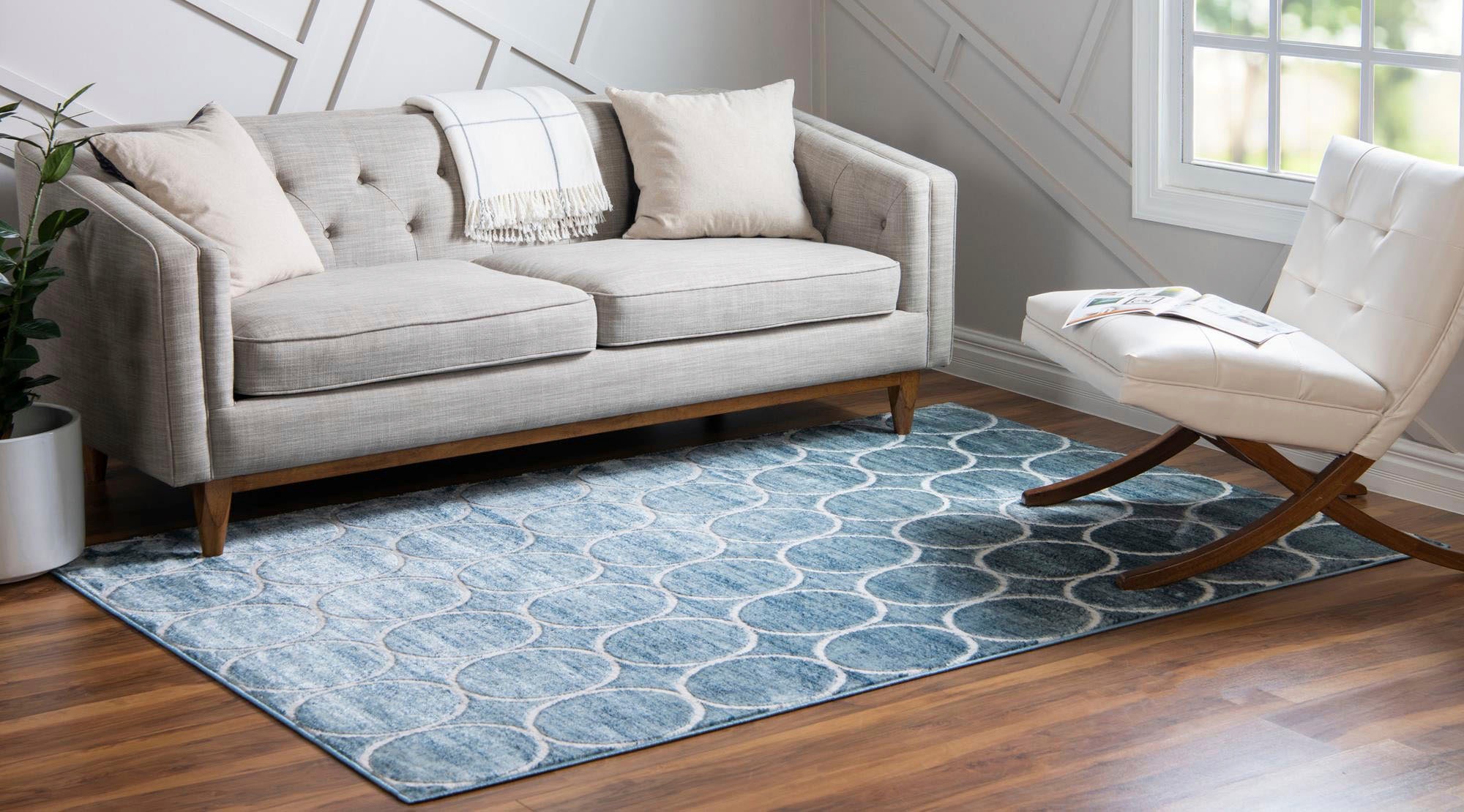 Myflair Möbel & Accessoires Teppich »Titan Trellis, LAGERRÄUMUNG!«, rechteckig, 13 mm Höhe, Kurzflor, gewebt, modernes Design, Motiv Kreise