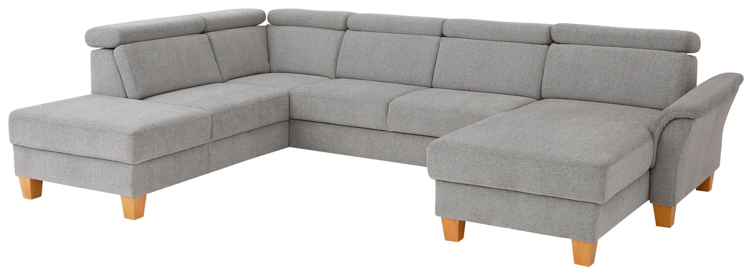 Home affaire Wohnlandschaft »Conville U-Form«, Kopfteilverstellung wahlweise mit Bettfunktion und Bettkasten
