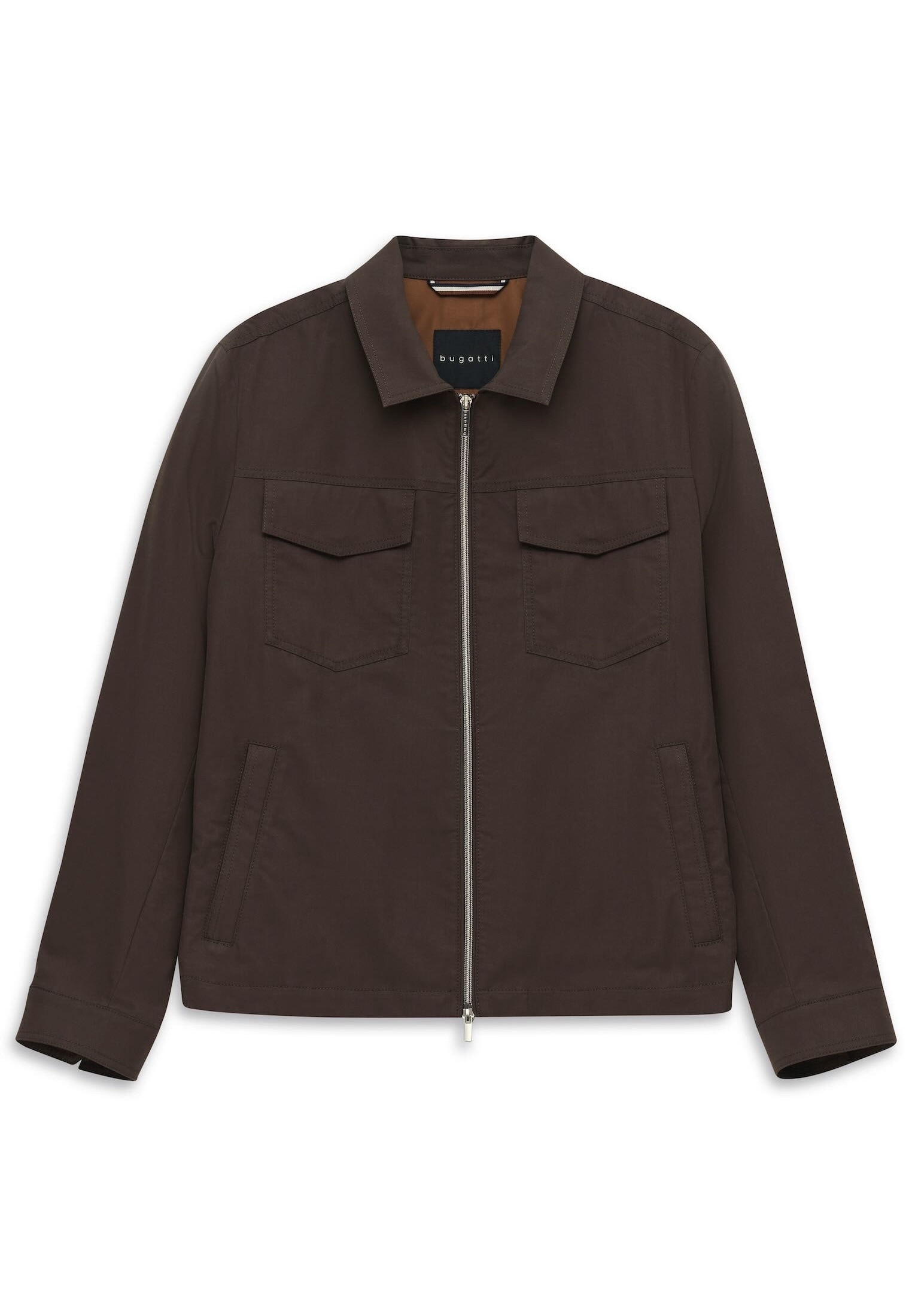 bugatti Hemdjacke »Regular Fit« mit Stretch und Struktur