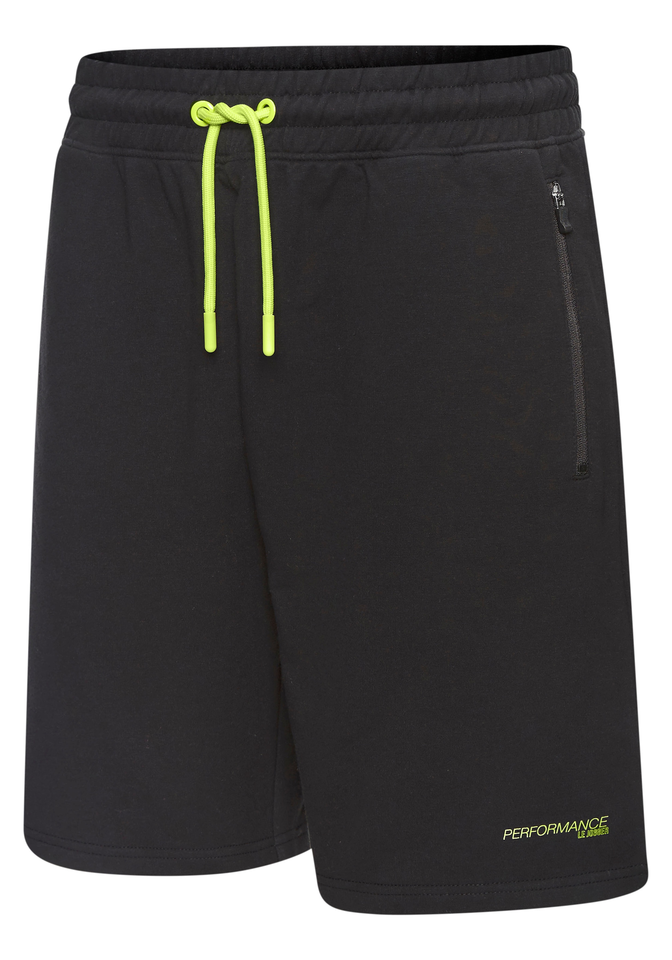 Le Jogger Performance Funktionsshorts  Perfomance Shorts mit Kontrast-Kordel und Reißverschlusstaschen