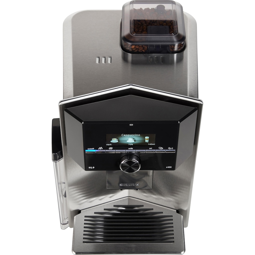 SIEMENS Kaffeevollautomat »EQ.9 s400 TI924501DE«, extra leise, automatische Milchsystem-Reinigung, bis zu 6 Profile