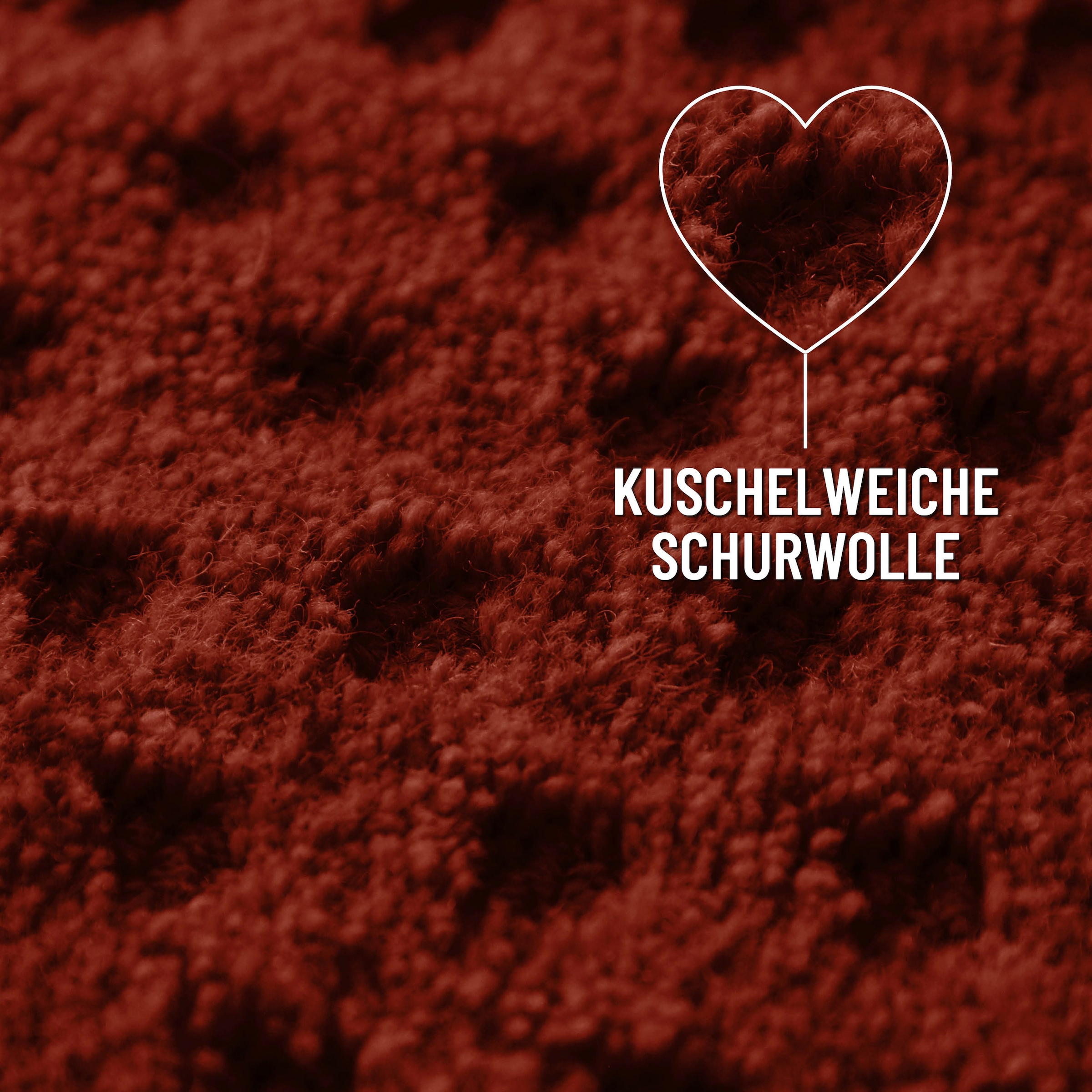 Wecon home Teppich »Castello THREE« rechteckig 7 mm Höhe Schurwolle, Kurzflor mit Hoch-Tief-Effekt, Wohnzimmer, Rautenmuster