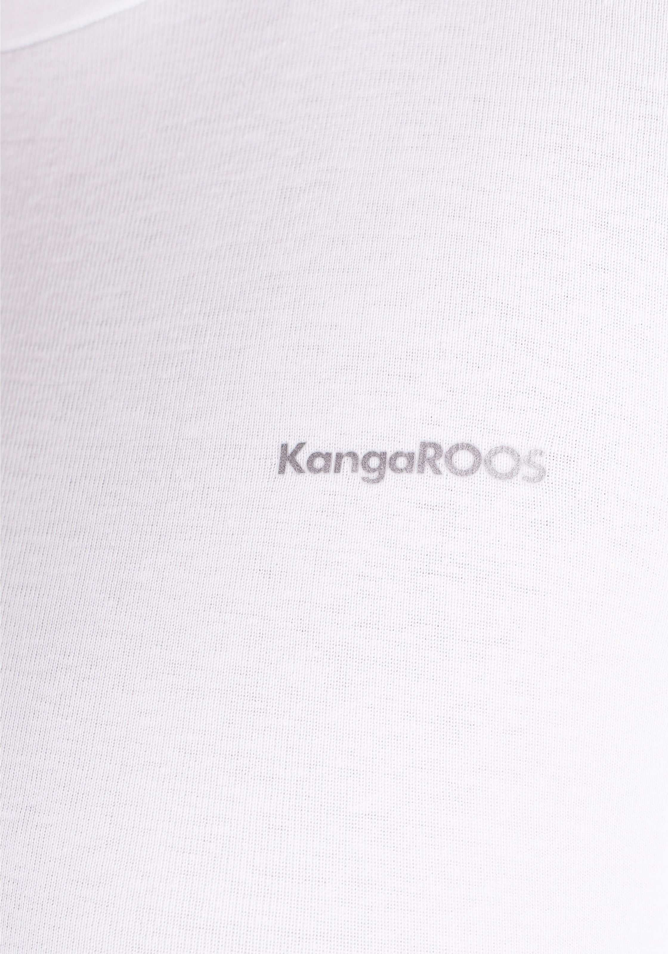 KangaROOS Longsleeve, Langarm, sehr figurbetont, unifarben, Stehkragen