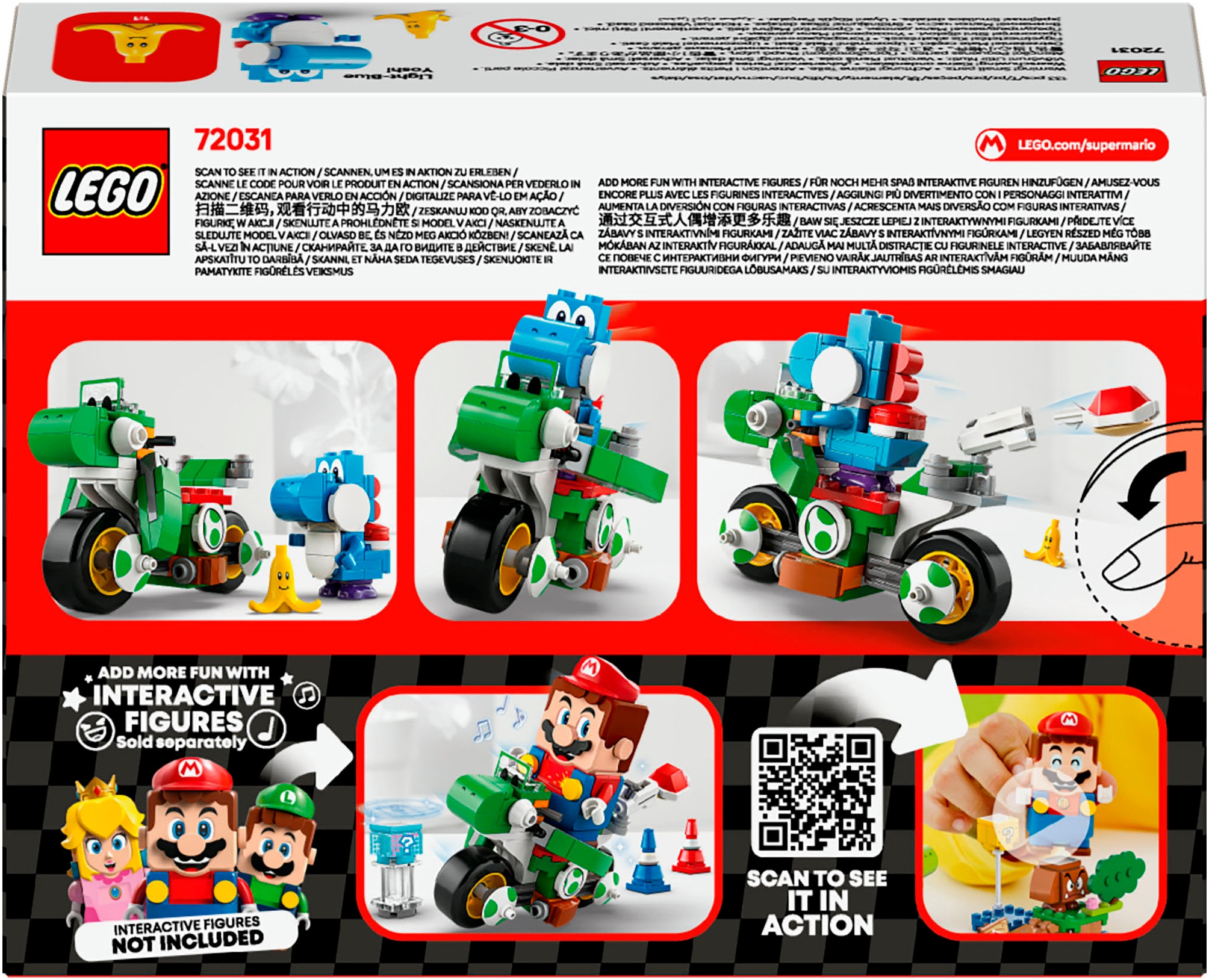 LEGO® Konstruktionsspielsteine »Mario Kart™ – Yoshi–Bike (72031), LEGO Super Mario«, (133 St.), Made in Europe