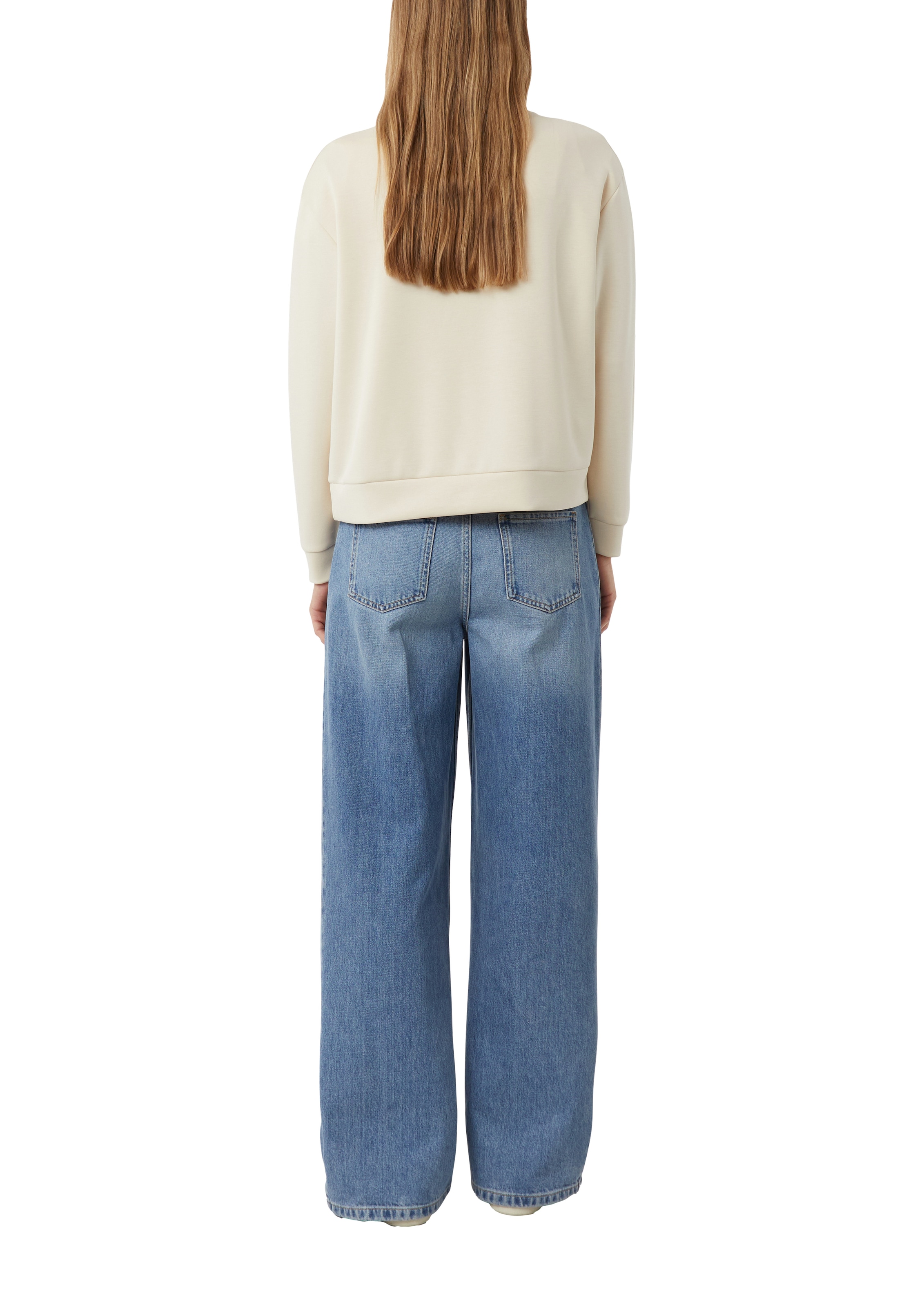 Comma Sweatshirt , mit Print und Aufnähern
