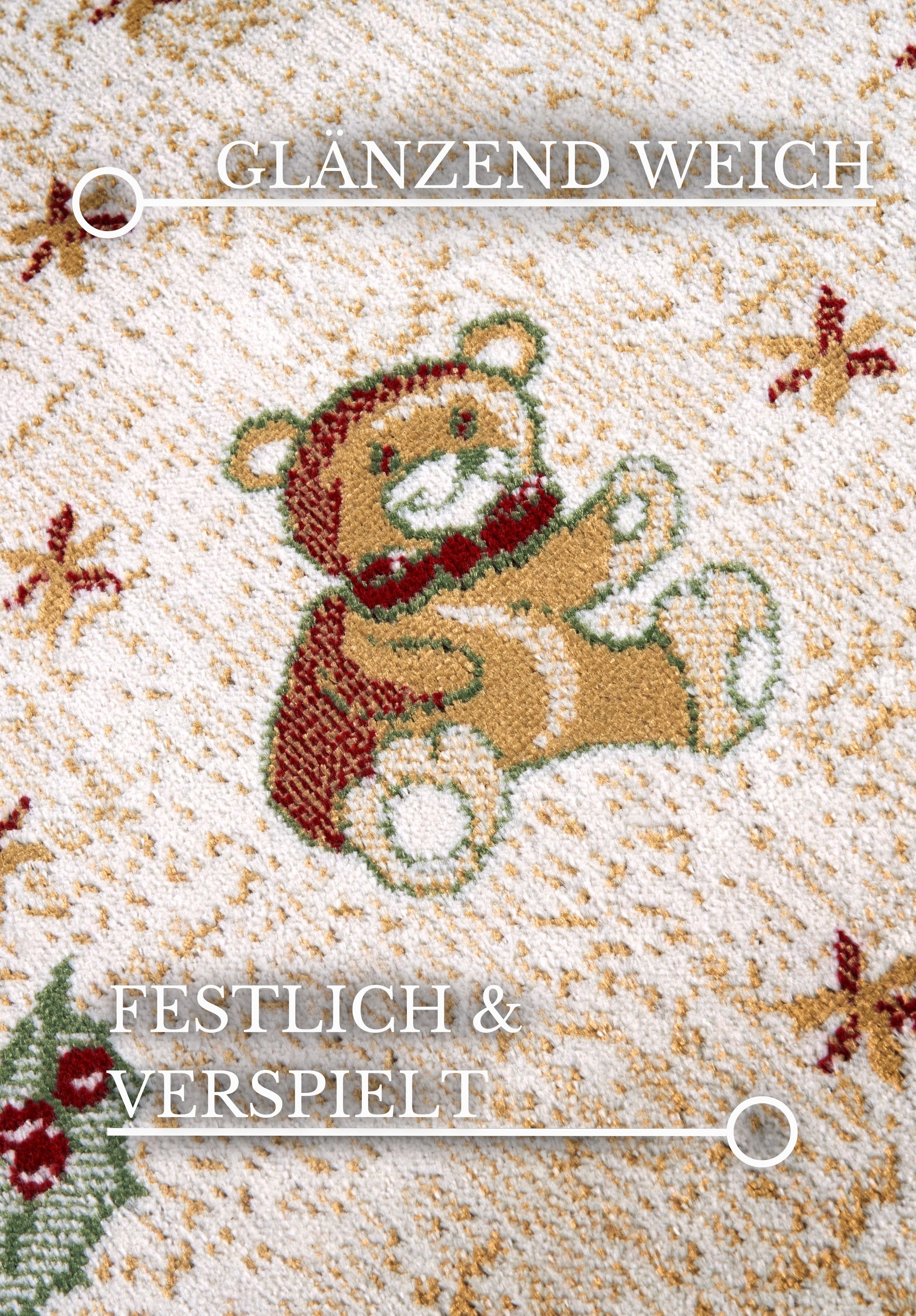 Villeroy & Boch Teppich »Nostalgic Shine Toy's Delight, eckig, rund und Läufer« rechteckig 6 mm Höhe Weihnachten, Wohnzimmer, Flur, Geschenk, Toys Delight, Dekoration