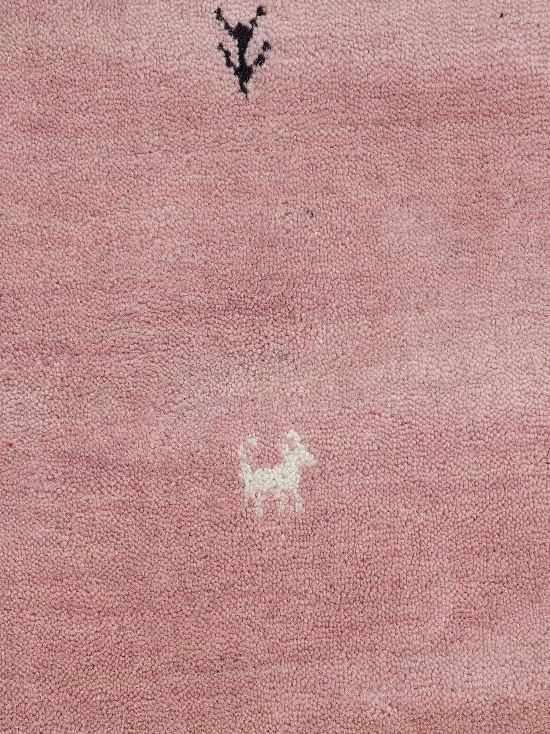 carpetfine Wollteppich »Gabbeh Uni, auch als Läufer erhältlich«, rechteckig, 15 mm Höhe, reine Wolle, handgewebt, Gabbeh Loom Tiermotiv, große Farbauswahl