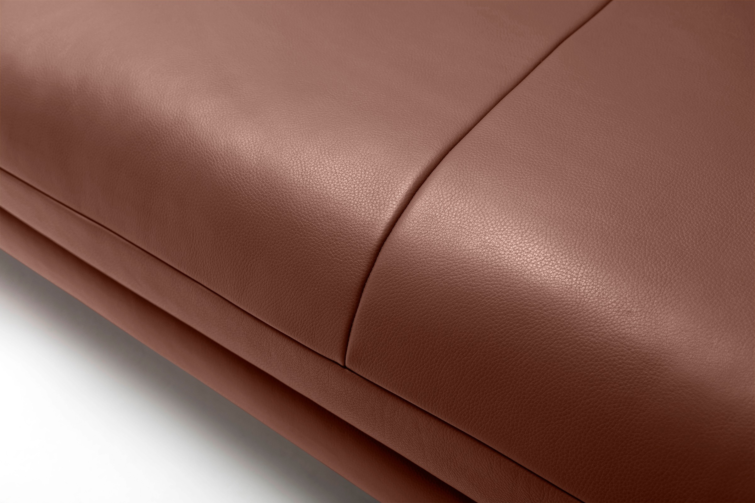 Creation BY ROLF BENZ 3-Sitzer »CR.414, Designsofa, edles Sofa, Loungesofa, Ledersofa, klares Design«, aus Leder oder Chenille, erstklassiger Sitzkomfort, legere Polsterung