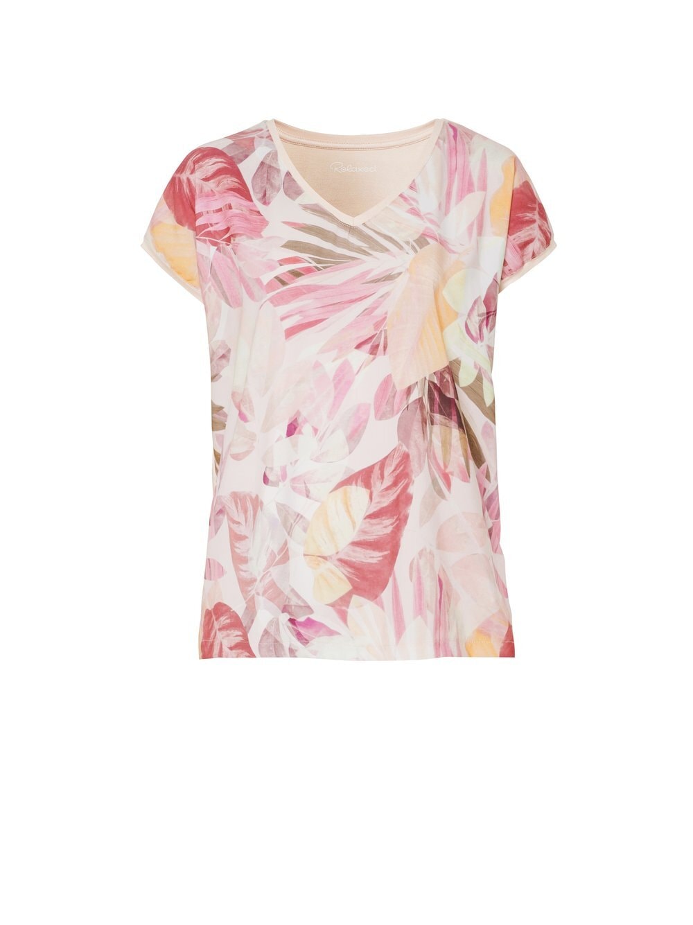 Relaxed T-Shirt »Sweet Pia« mit kreativem Blätterdruck