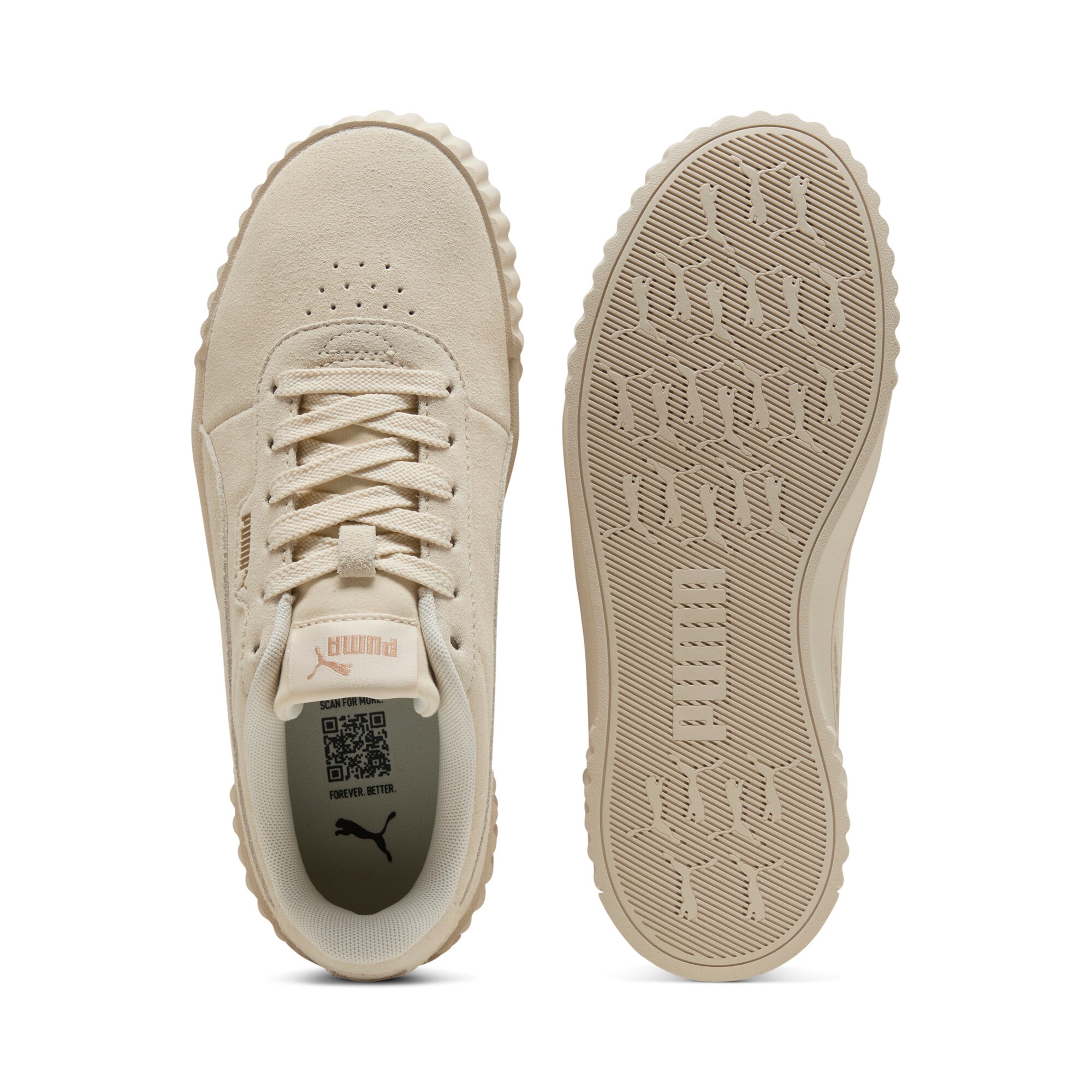 PUMA Sneaker »CARINA 30 SD«  aus Wildleder, mit SOFTFOAM+ Einlegesohle, mit Schnürung