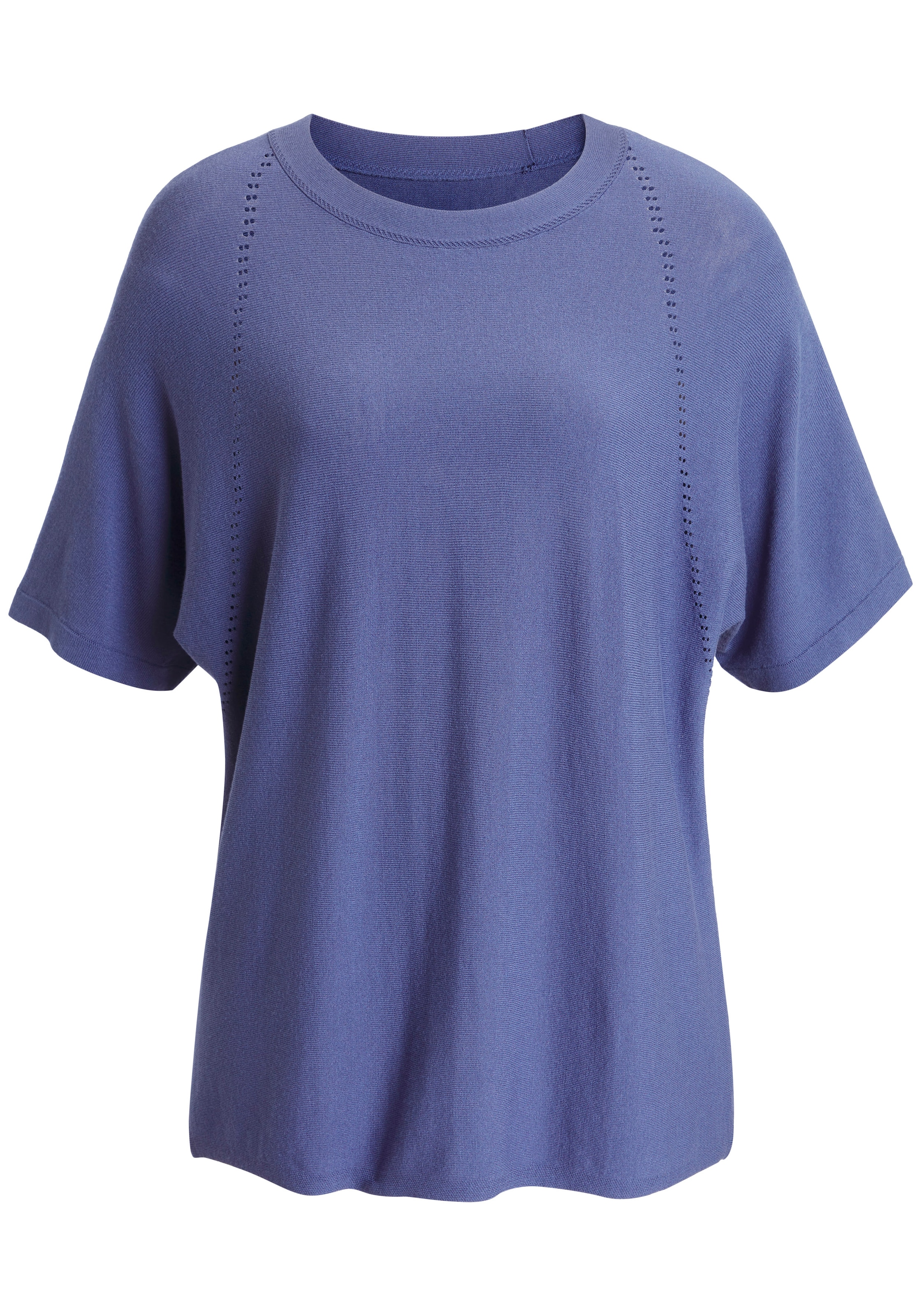 Vivance Kurzarmshirt »mit sommerlichem Lochstrickmuster« aus luftigem Viskose-Strick